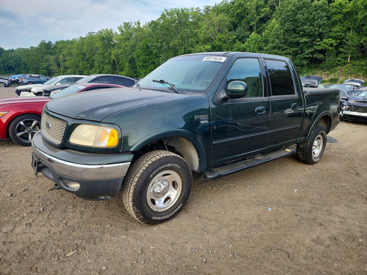 2001 Ford F150 Supercrew Green vin: 1FTRW08W81KF81185