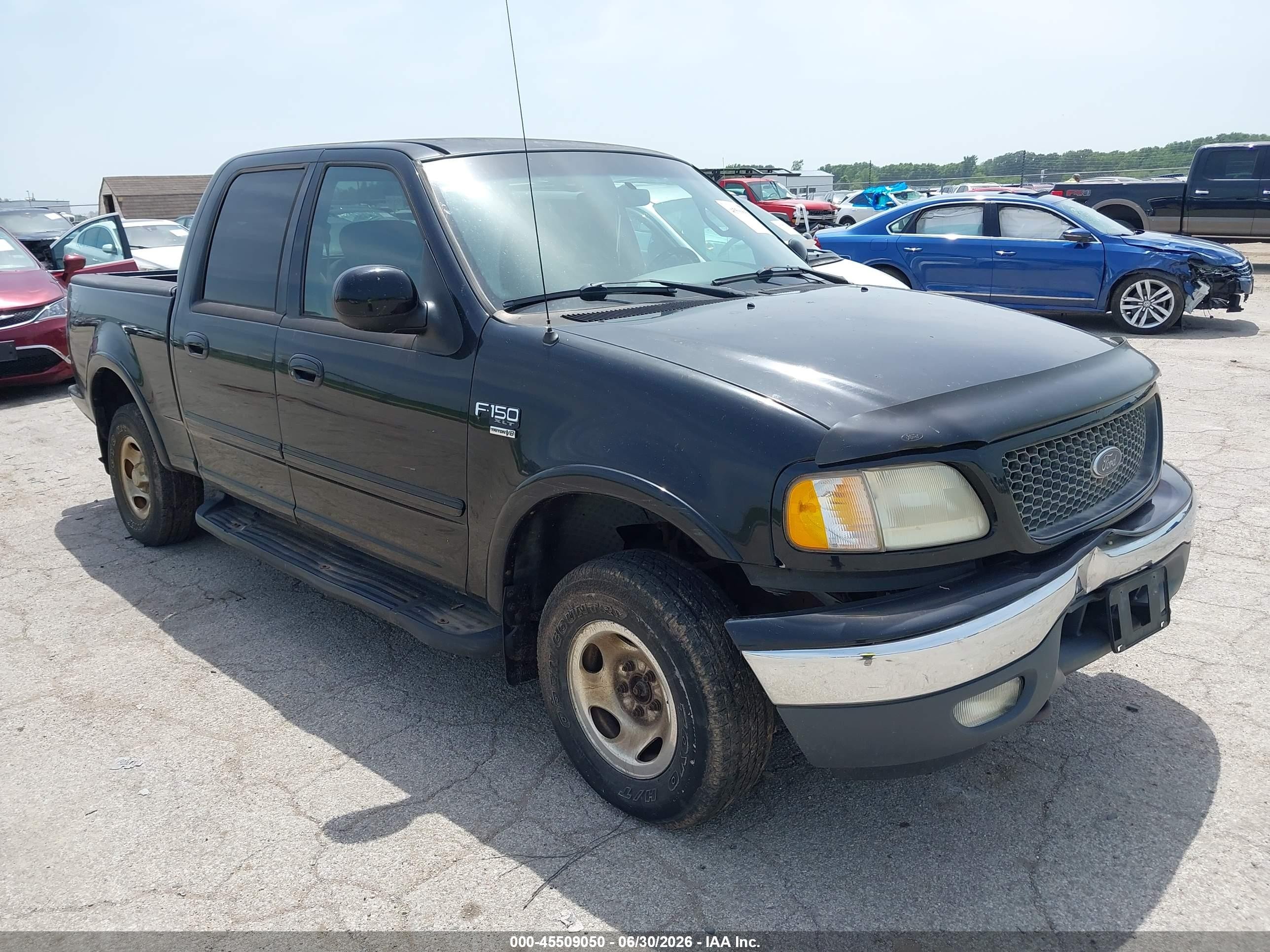 2001 Ford F-150 King Ranch Edition/lariat/xlt Black vin: 1FTRW08WX1KF89465