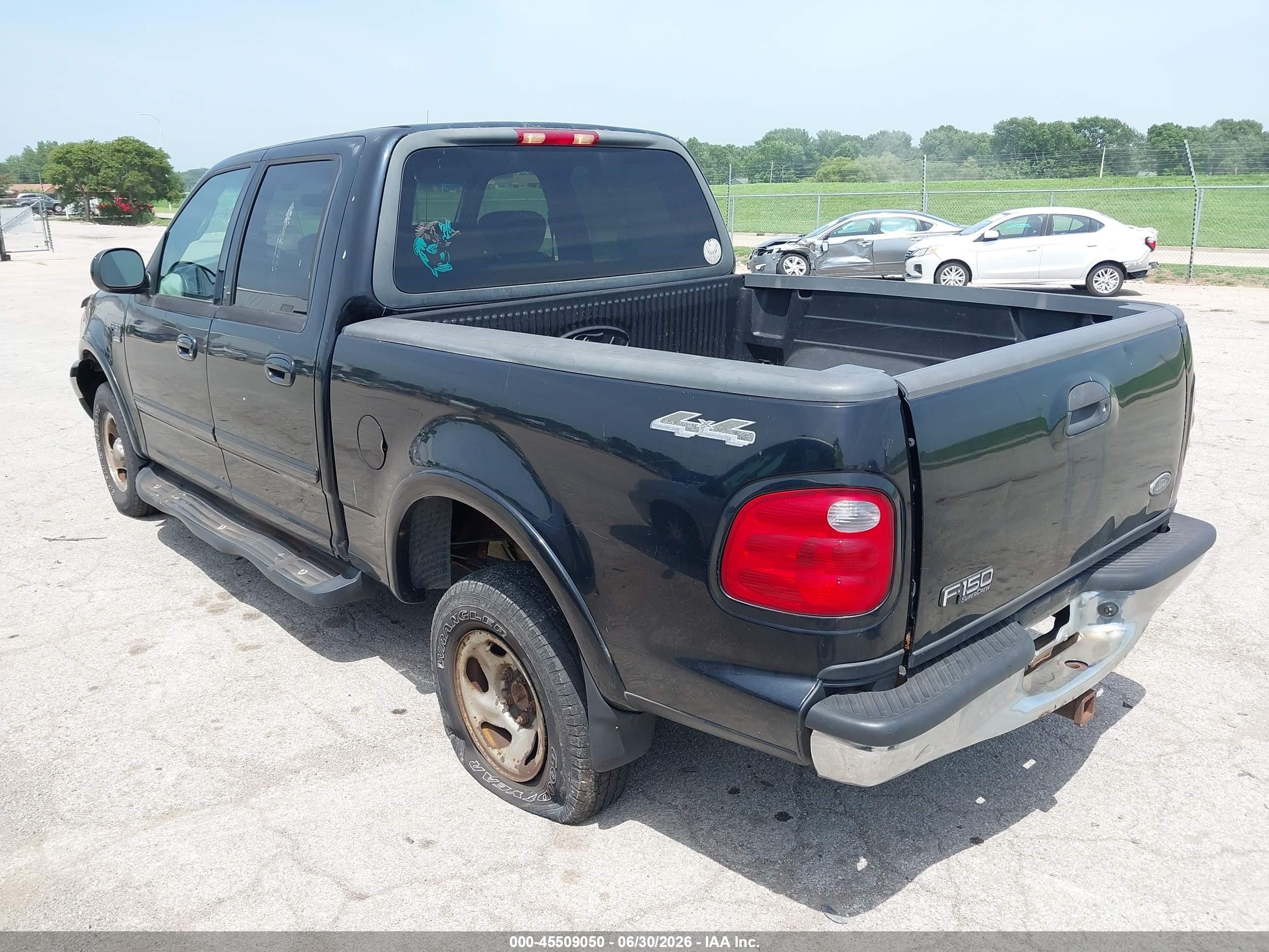 2001 Ford F-150 King Ranch Edition/lariat/xlt Black vin: 1FTRW08WX1KF89465