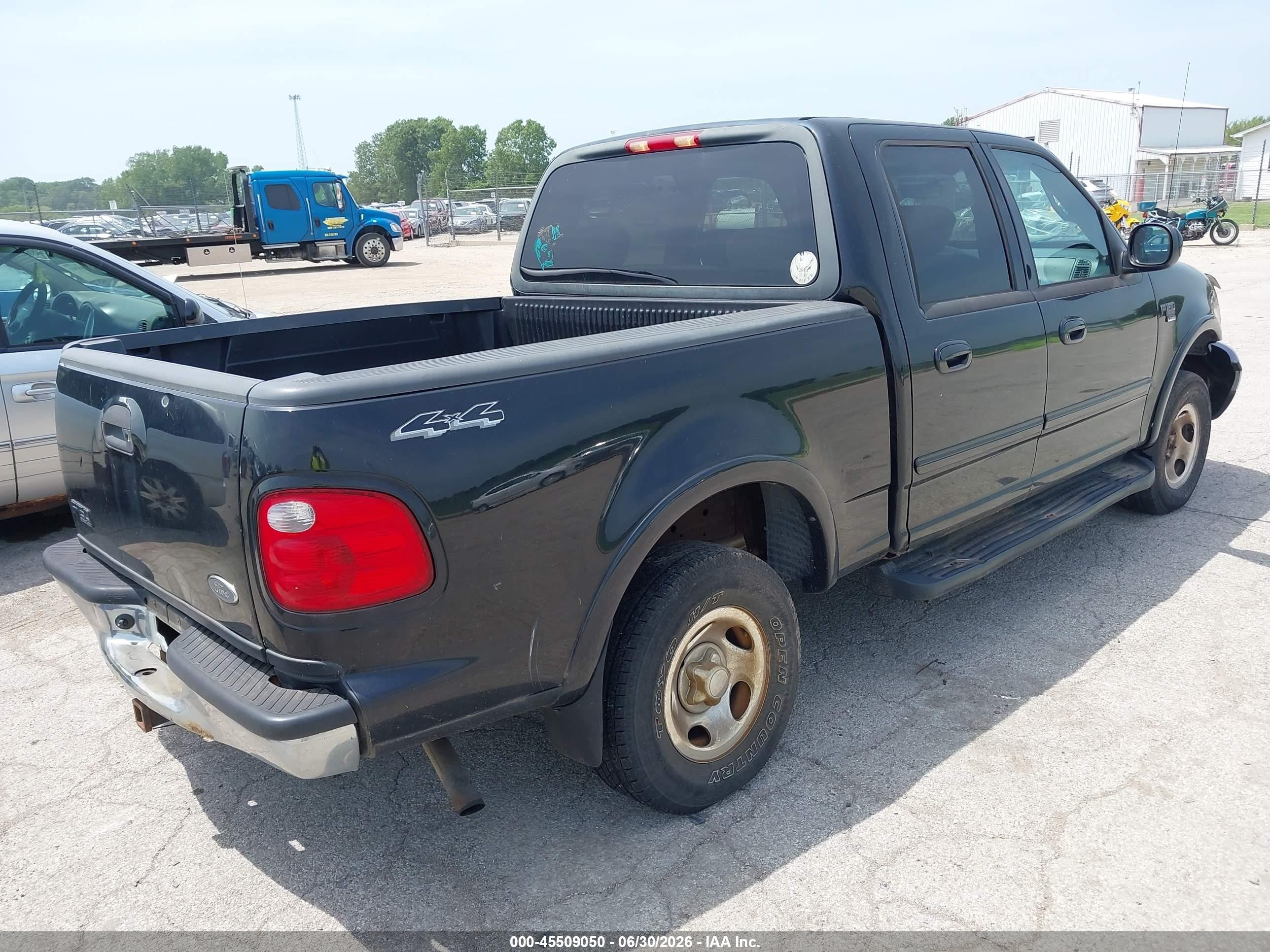 2001 Ford F-150 King Ranch Edition/lariat/xlt Black vin: 1FTRW08WX1KF89465