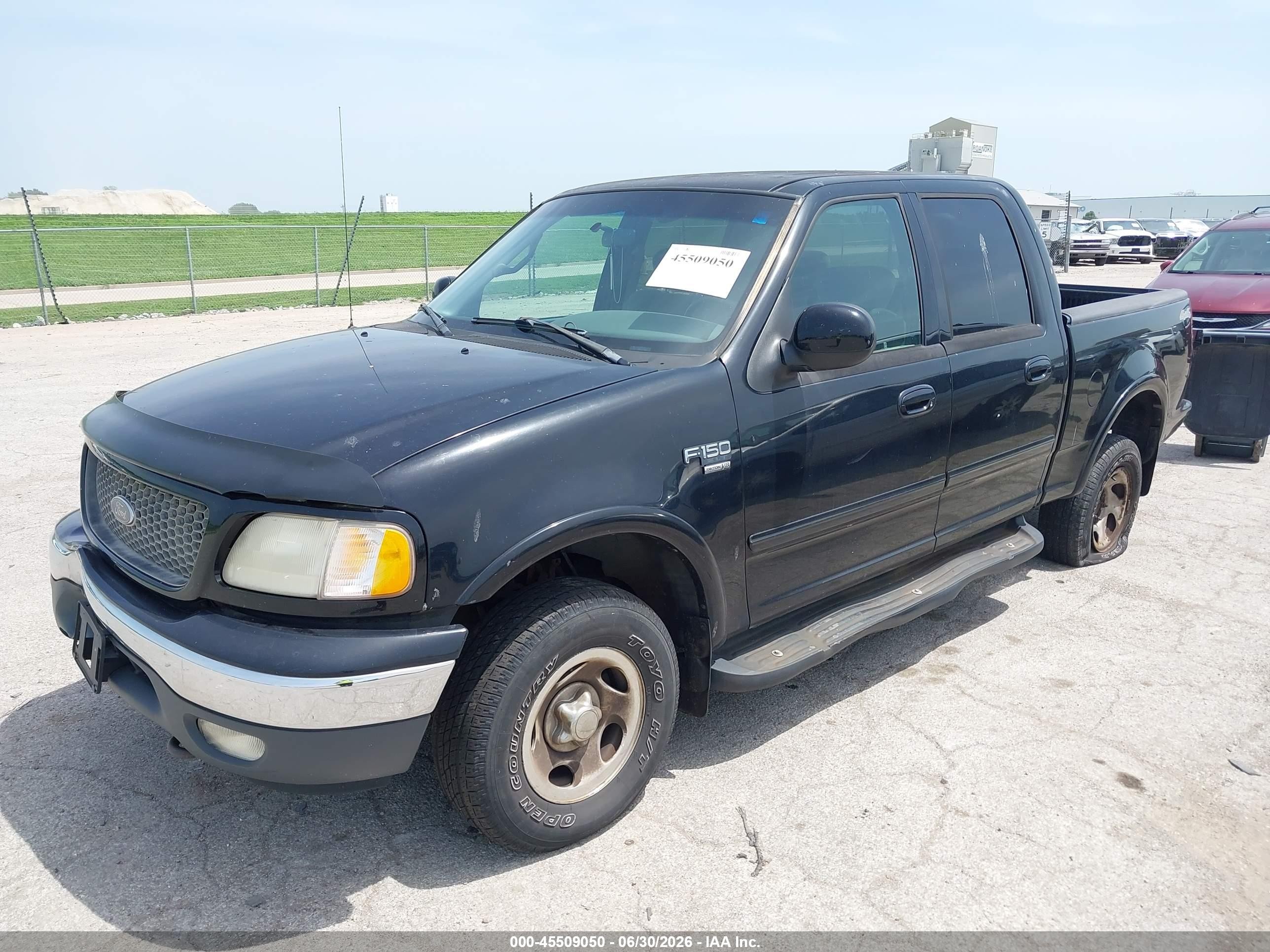 2001 Ford F-150 King Ranch Edition/lariat/xlt Black vin: 1FTRW08WX1KF89465