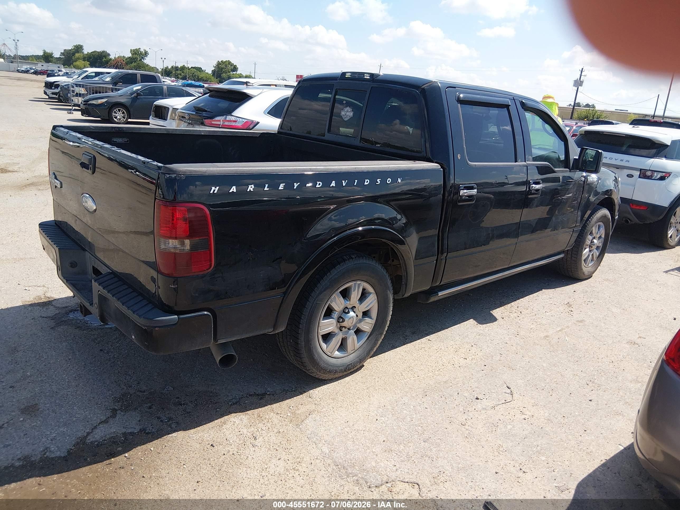 2007 Ford F-150 Lariat Black vin: 1FTRW12537FA17418