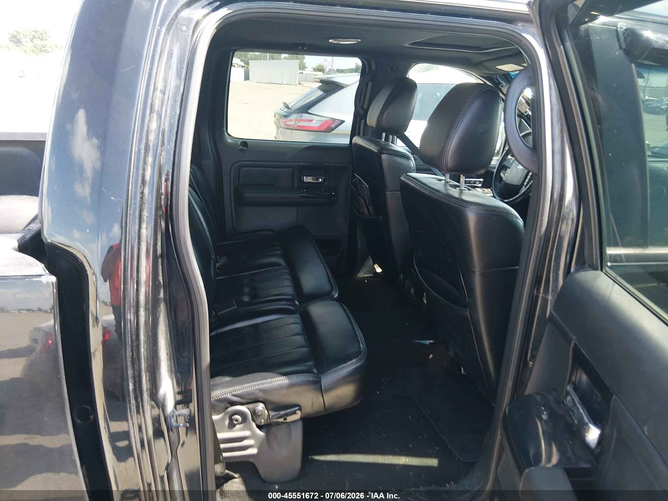 2007 Ford F-150 Lariat Black vin: 1FTRW12537FA17418