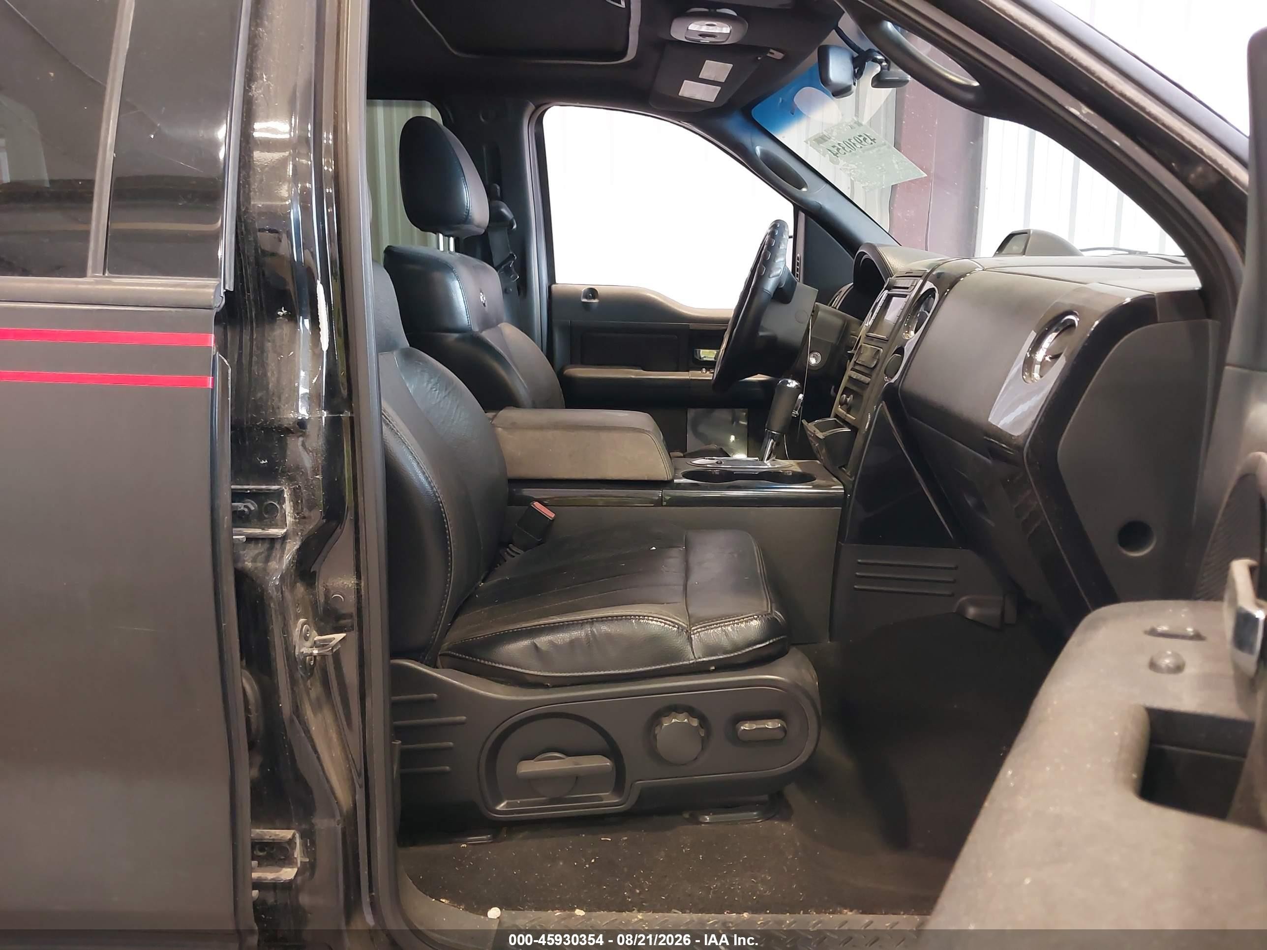 2007 Ford F-150 Lariat Black vin: 1FTRW12547FB38149