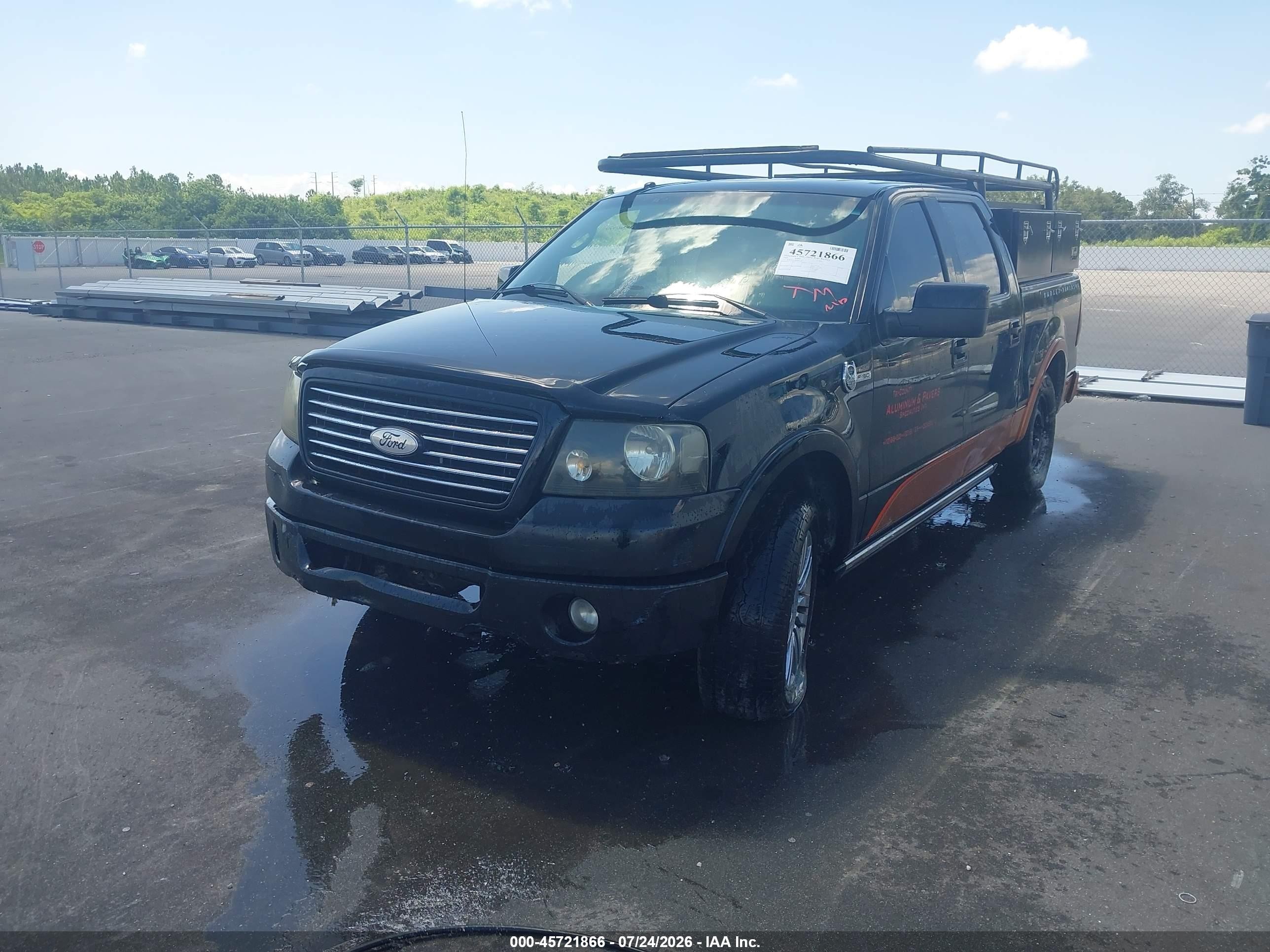 2008 Ford F-150 Harley-davidson/limited Black vin: 1FTRW12568FB05140