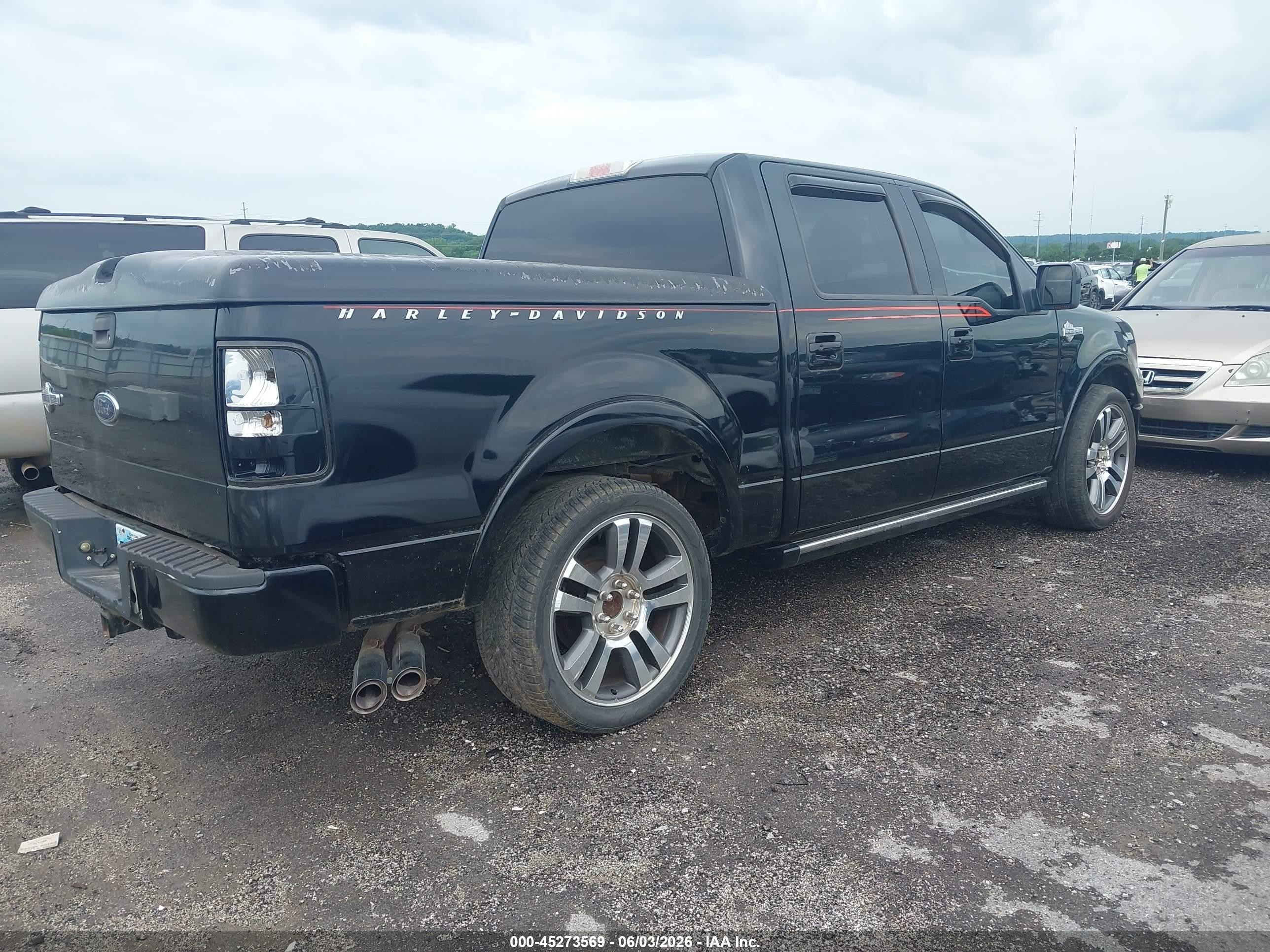 2007 Ford F-150 Lariat Black vin: 1FTRW12577FB38131