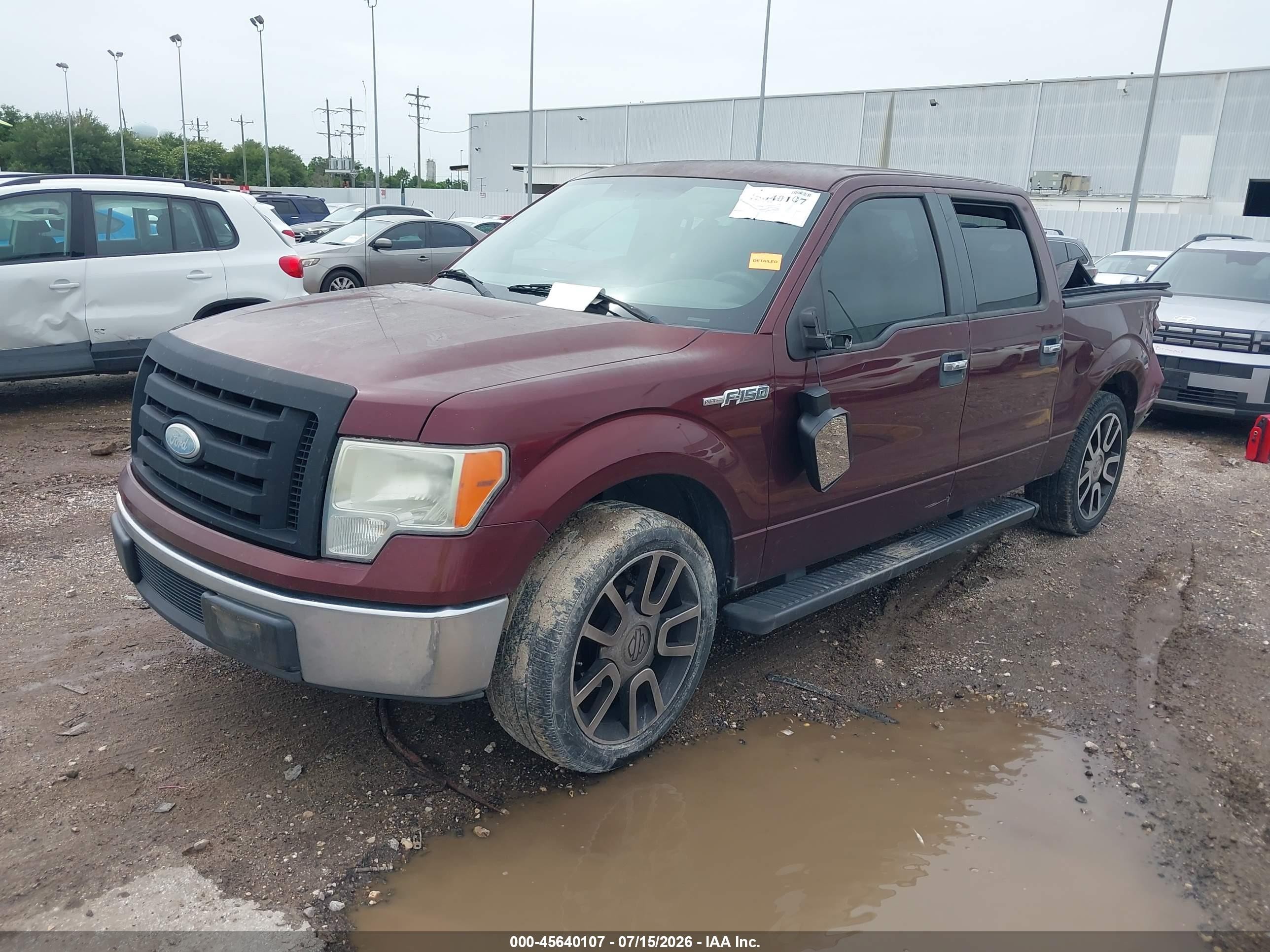 2009 Ford F-150 Xl/xlt Red vin: 1FTRW12829KB87810