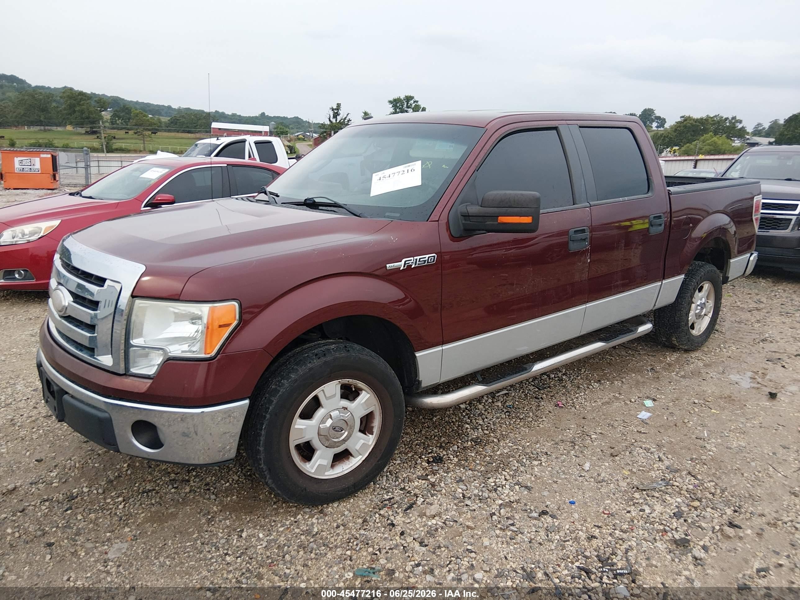 2009 Ford F-150 Xl/xlt Maroon vin: 1FTRW12879FA73097