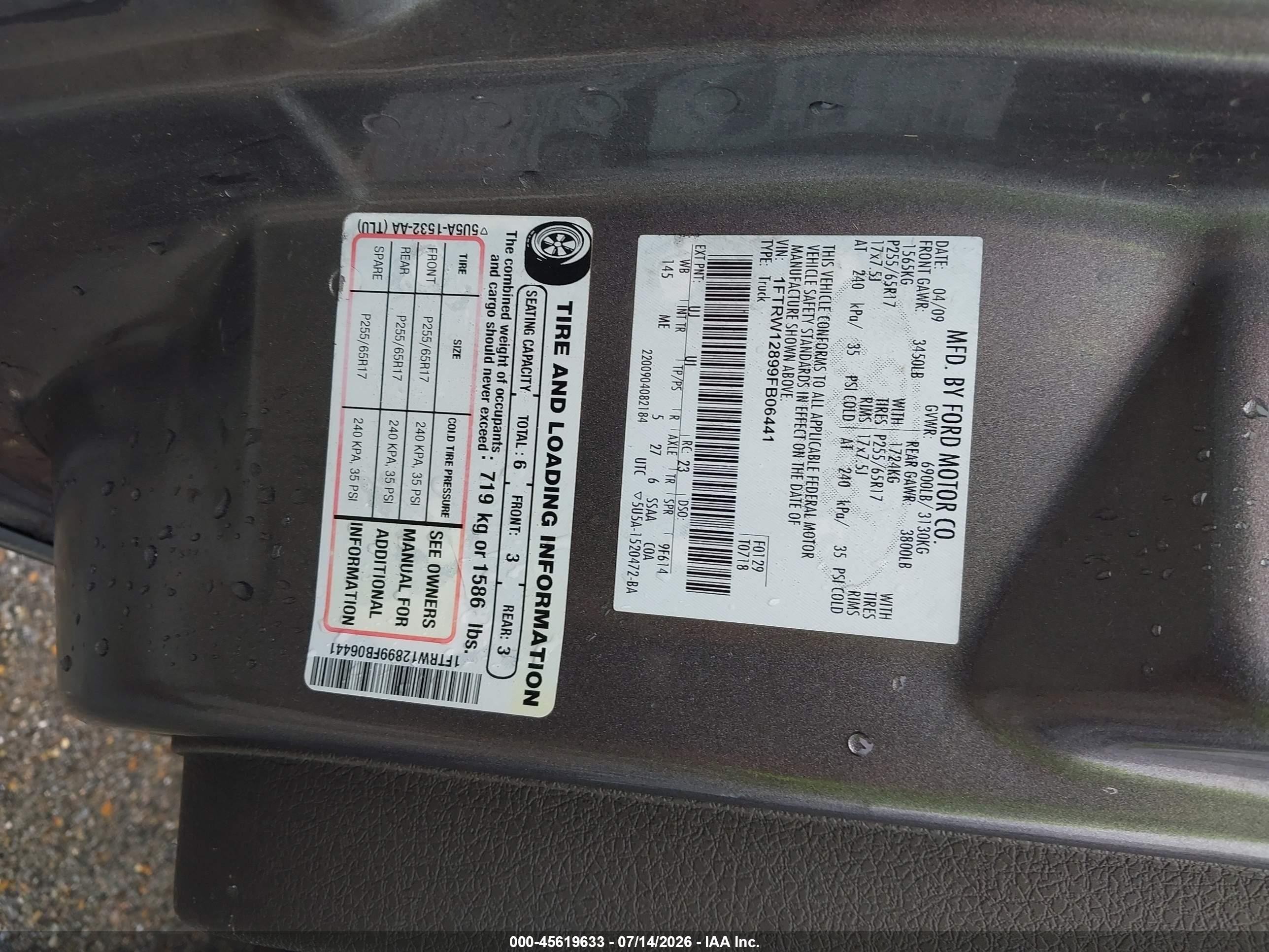 2009 Ford F-150 Xlt Gray vin: 1FTRW12899FB06441