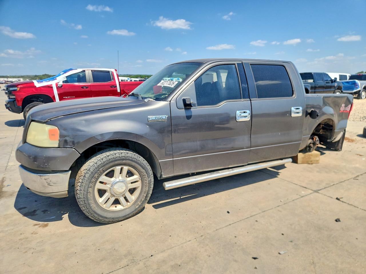2004 Ford F150 Supercrew Gray vin: 1FTRW12W04KD53698
