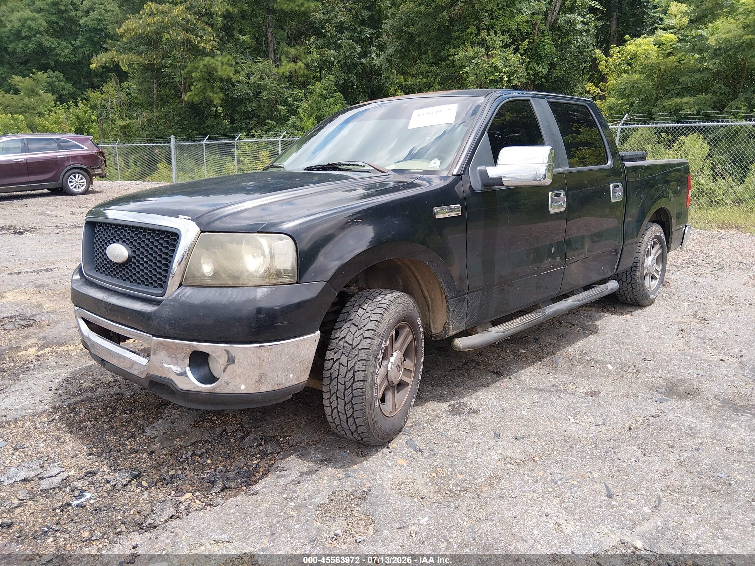 2007 Ford F-150 Xlt Black vin: 1FTRW12W07FA04604