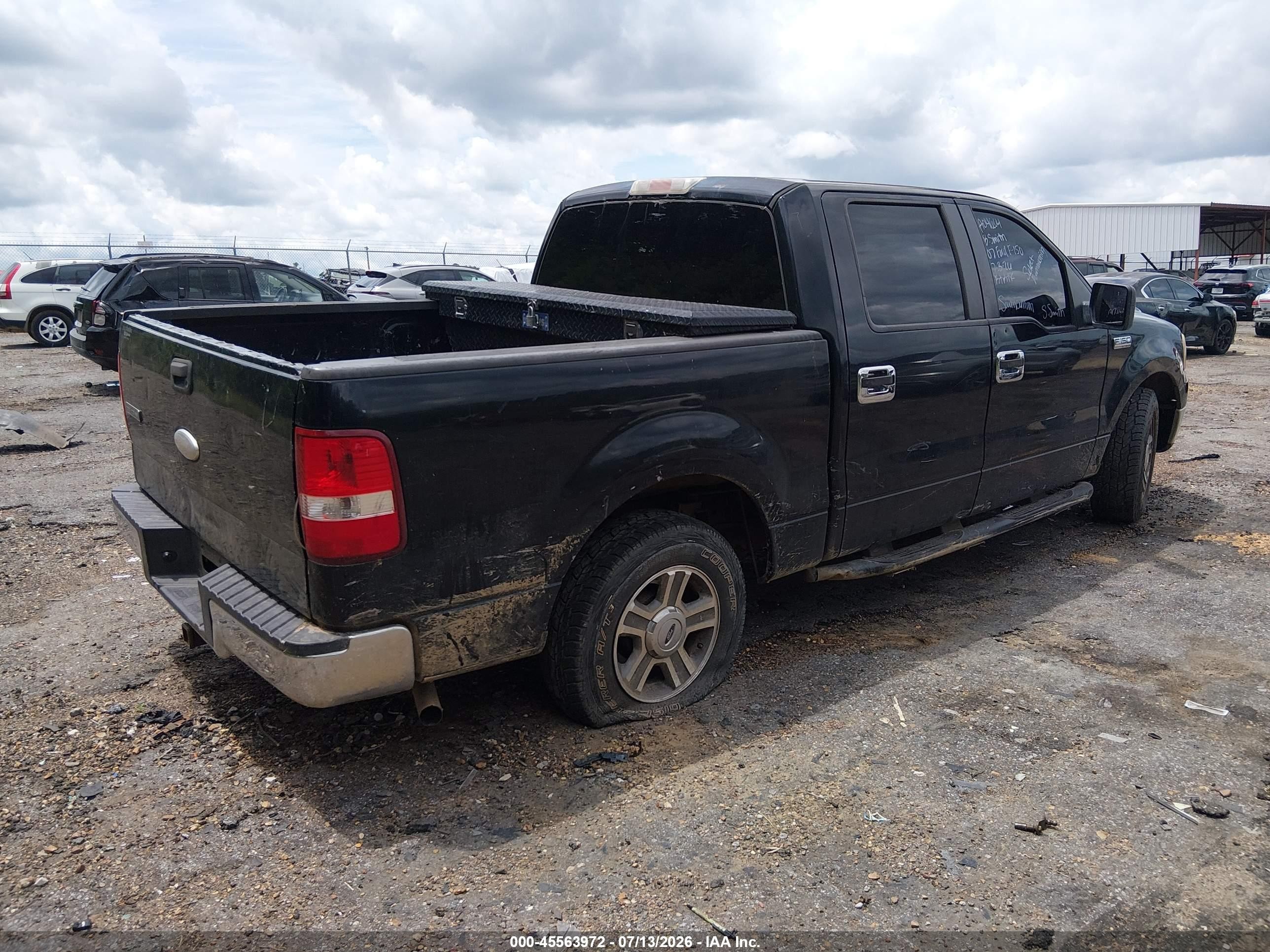 2007 Ford F-150 Xlt Black vin: 1FTRW12W07FA04604