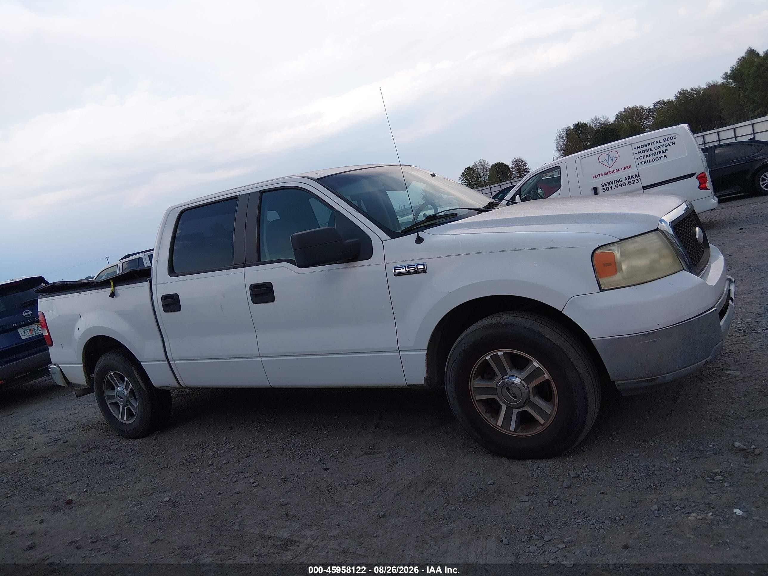 2007 Ford F-150 Xlt White vin: 1FTRW12W07FA09687