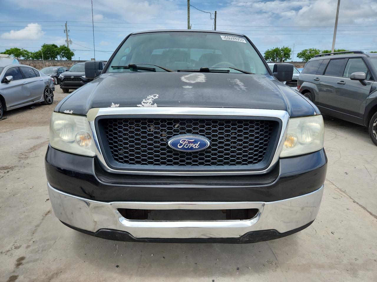 2007 Ford F150 Supercrew Black vin: 1FTRW12W07KC46266 Damage: Left Head Lamp, Faded, Repair Required