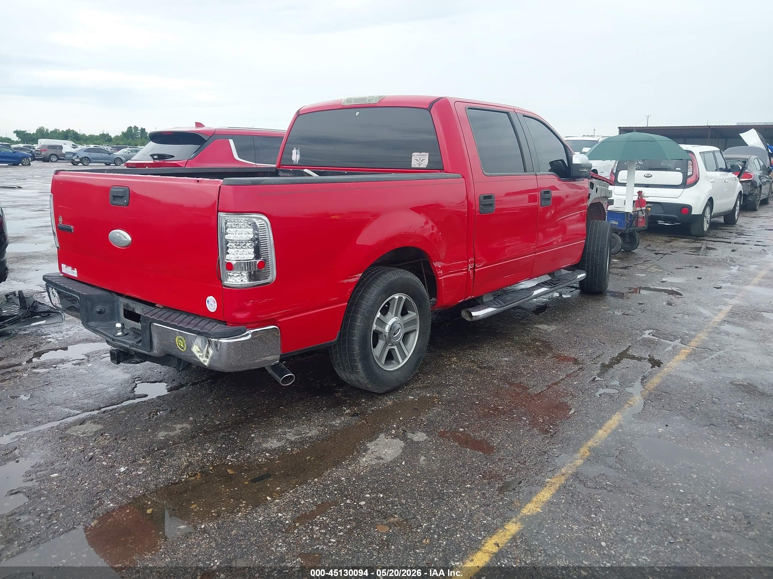 2007 Ford F-150 Xlt Красный vin: 1FTRW12W17KC95685