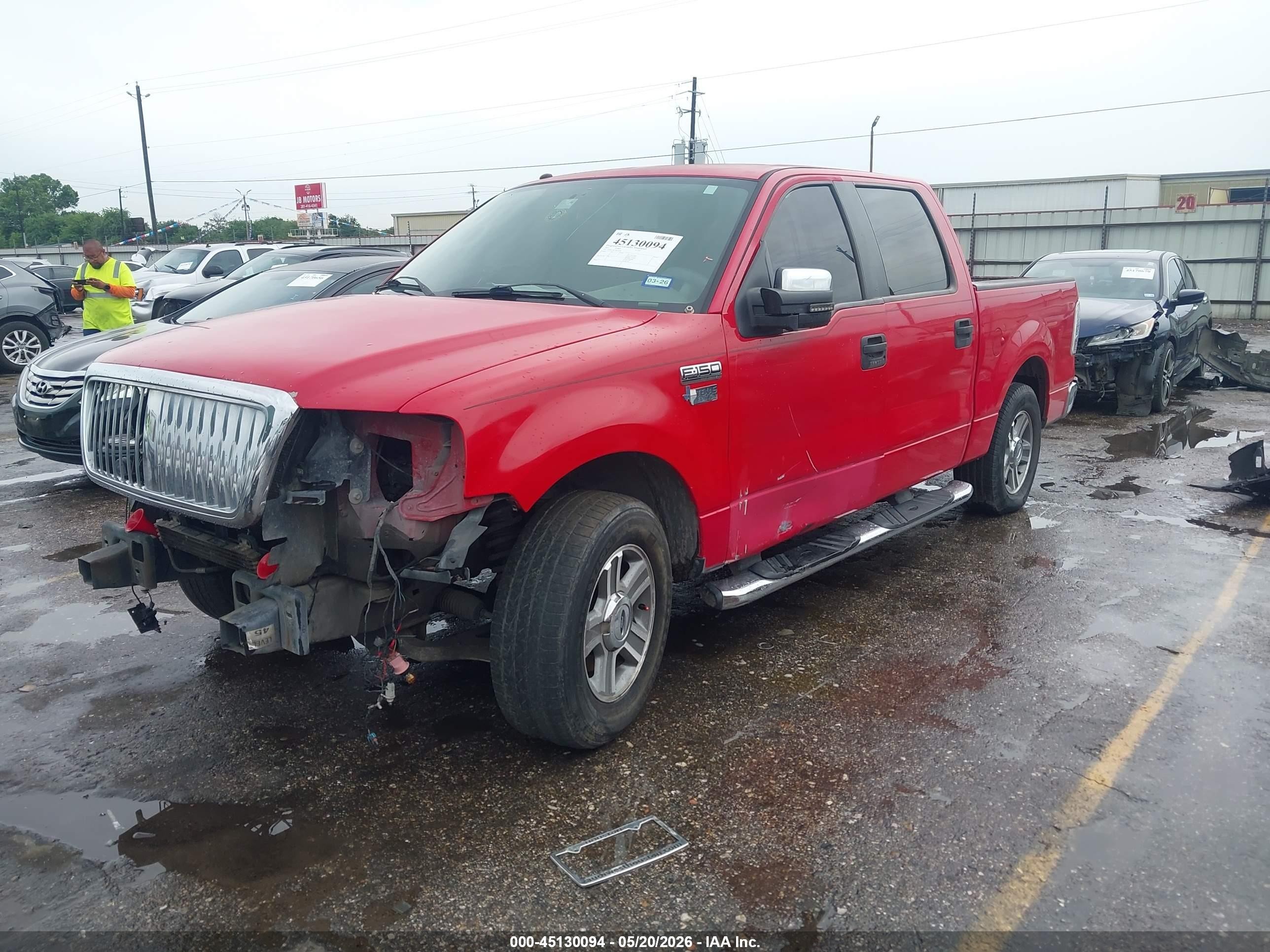 2007 Ford F-150 Xlt Красный vin: 1FTRW12W17KC95685