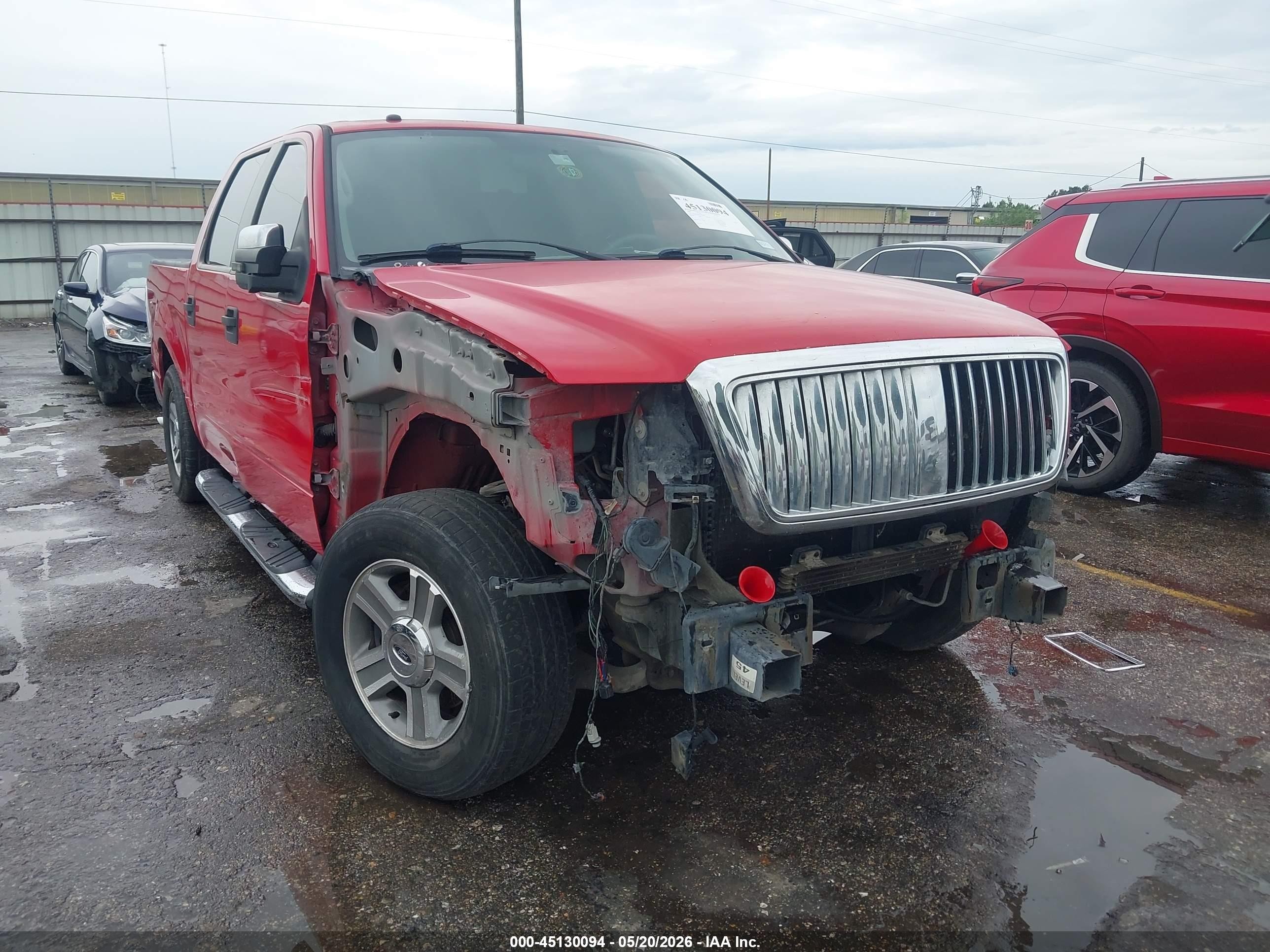 2007 Ford F-150 Xlt Красный vin: 1FTRW12W17KC95685