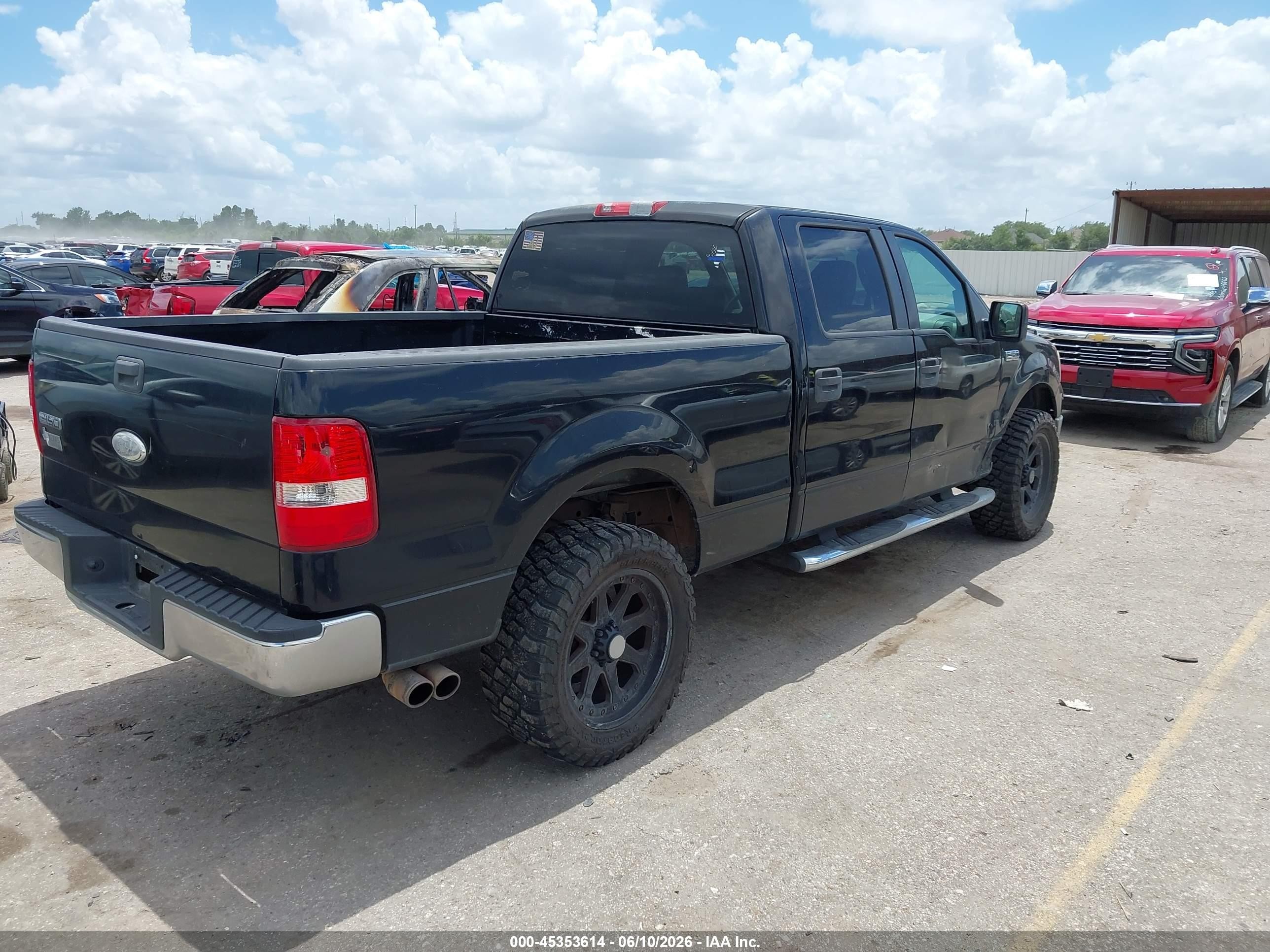 2007 Ford F-150 Xlt Black vin: 1FTRW12W17KD22741