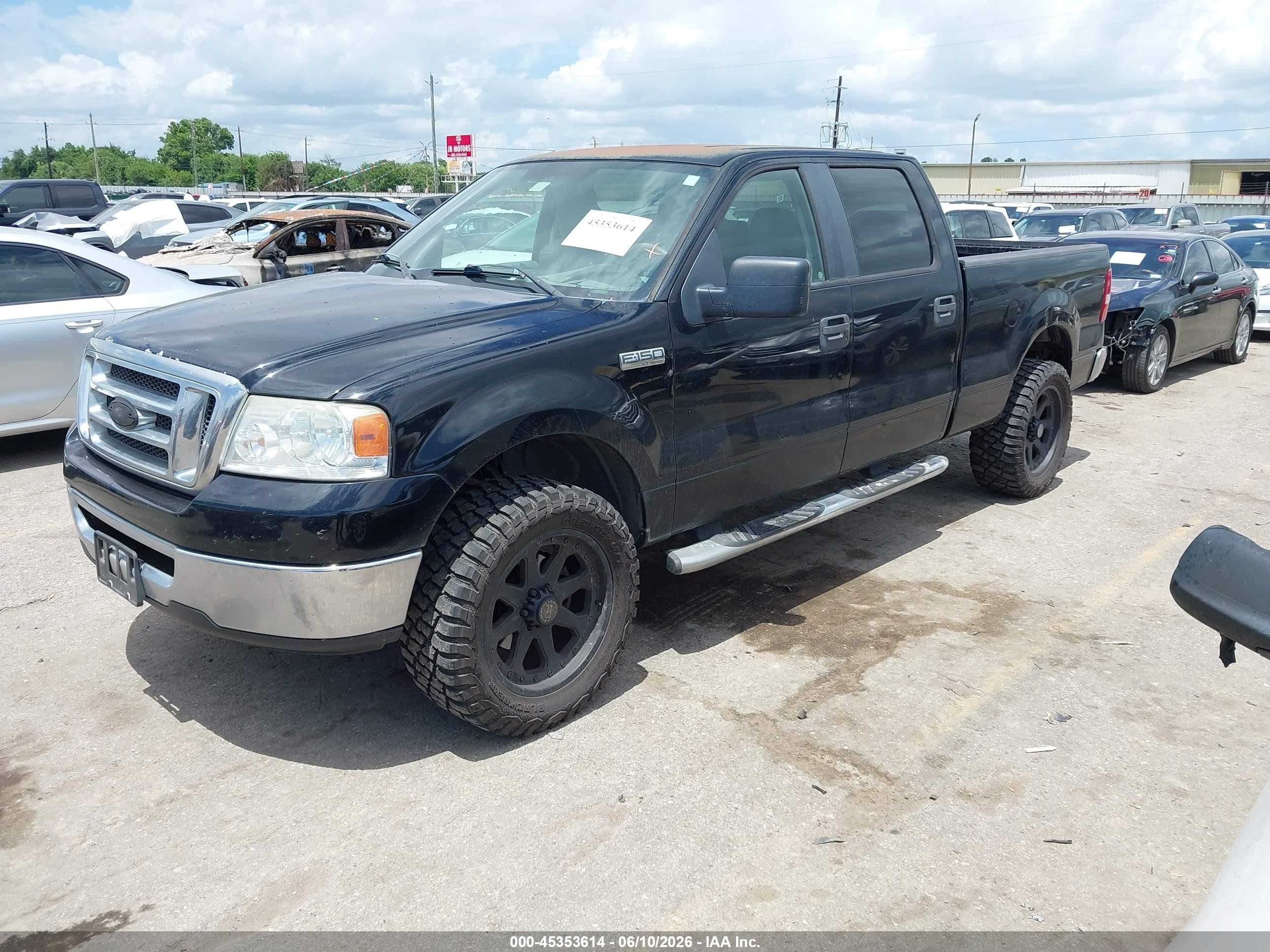 2007 Ford F-150 Xlt Black vin: 1FTRW12W17KD22741