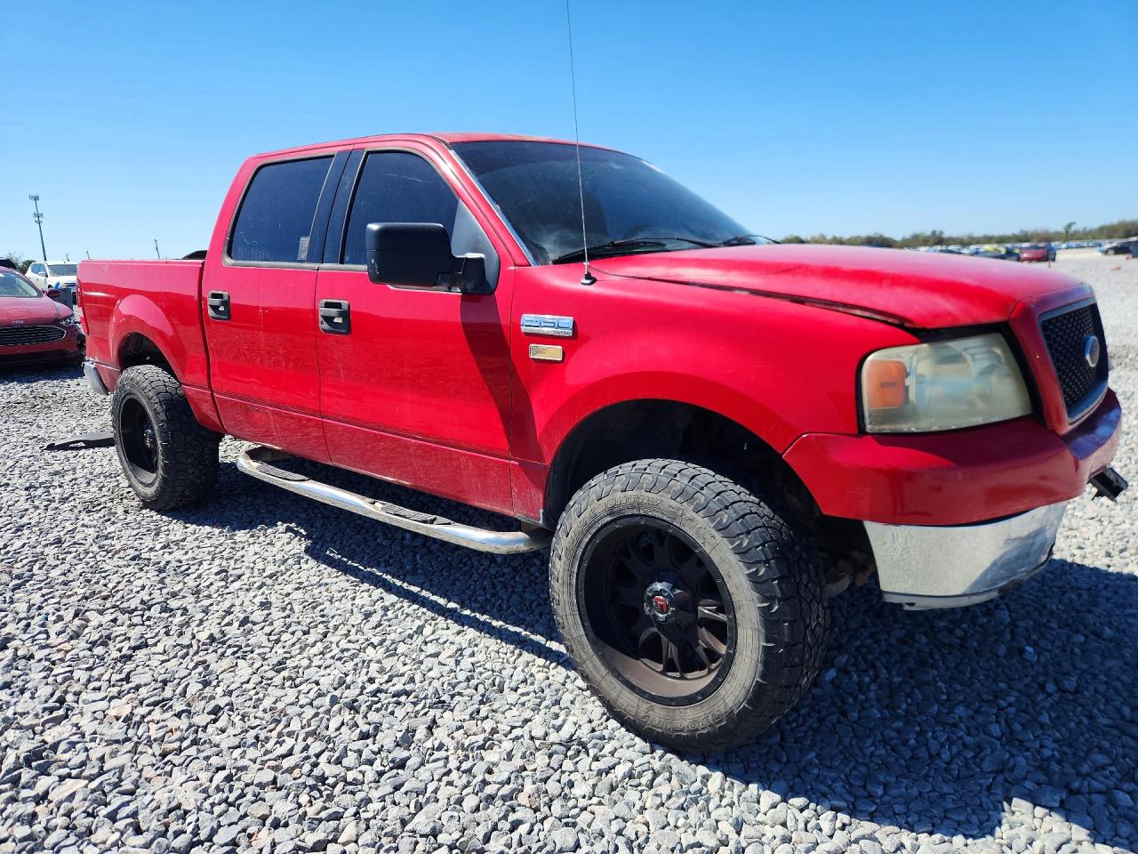 2004 Ford F150 Supercrew Red vin: 1FTRW12W24KC71102