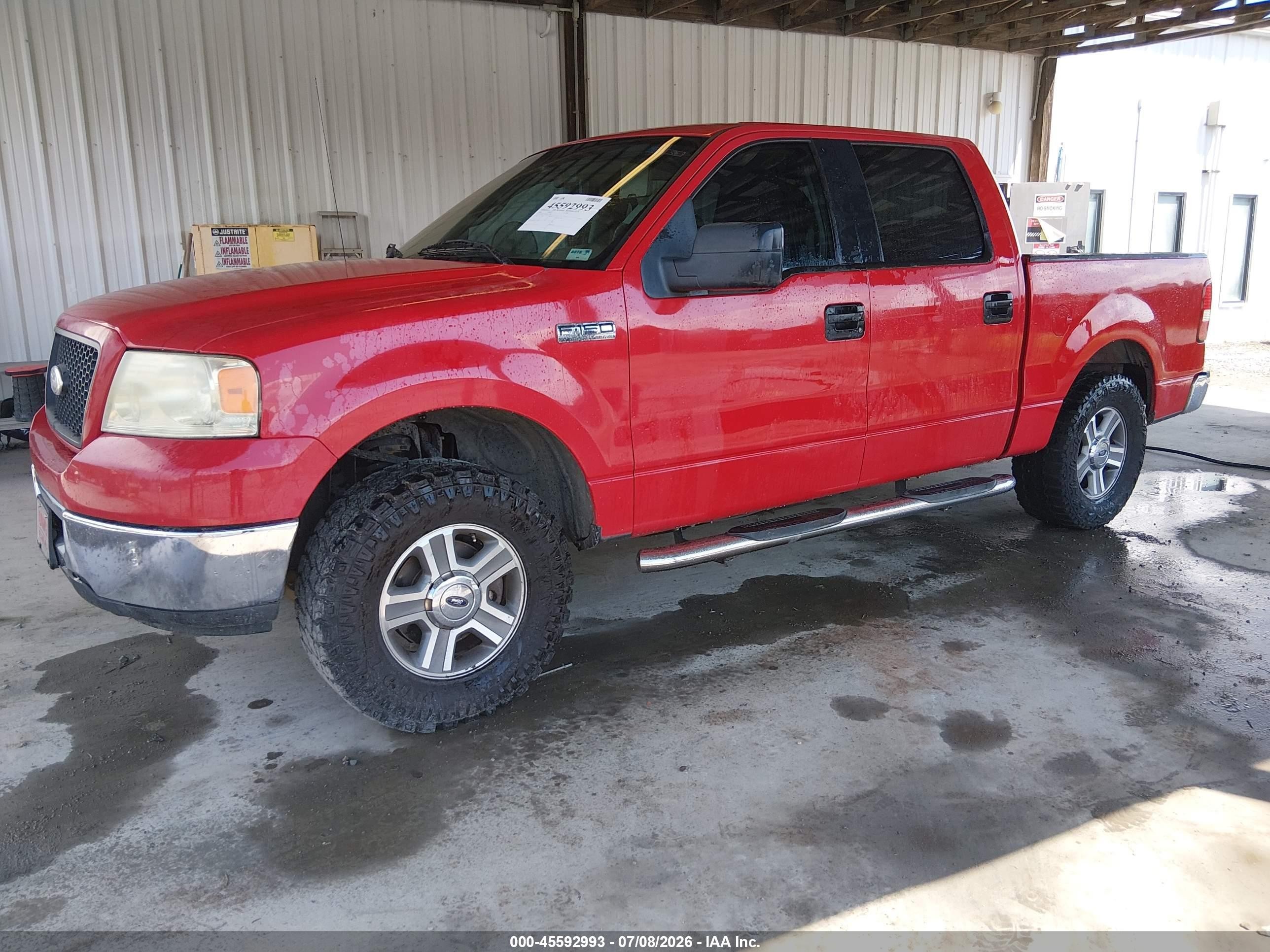 2006 Ford F-150 Xlt Red vin: 1FTRW12W26KC55484