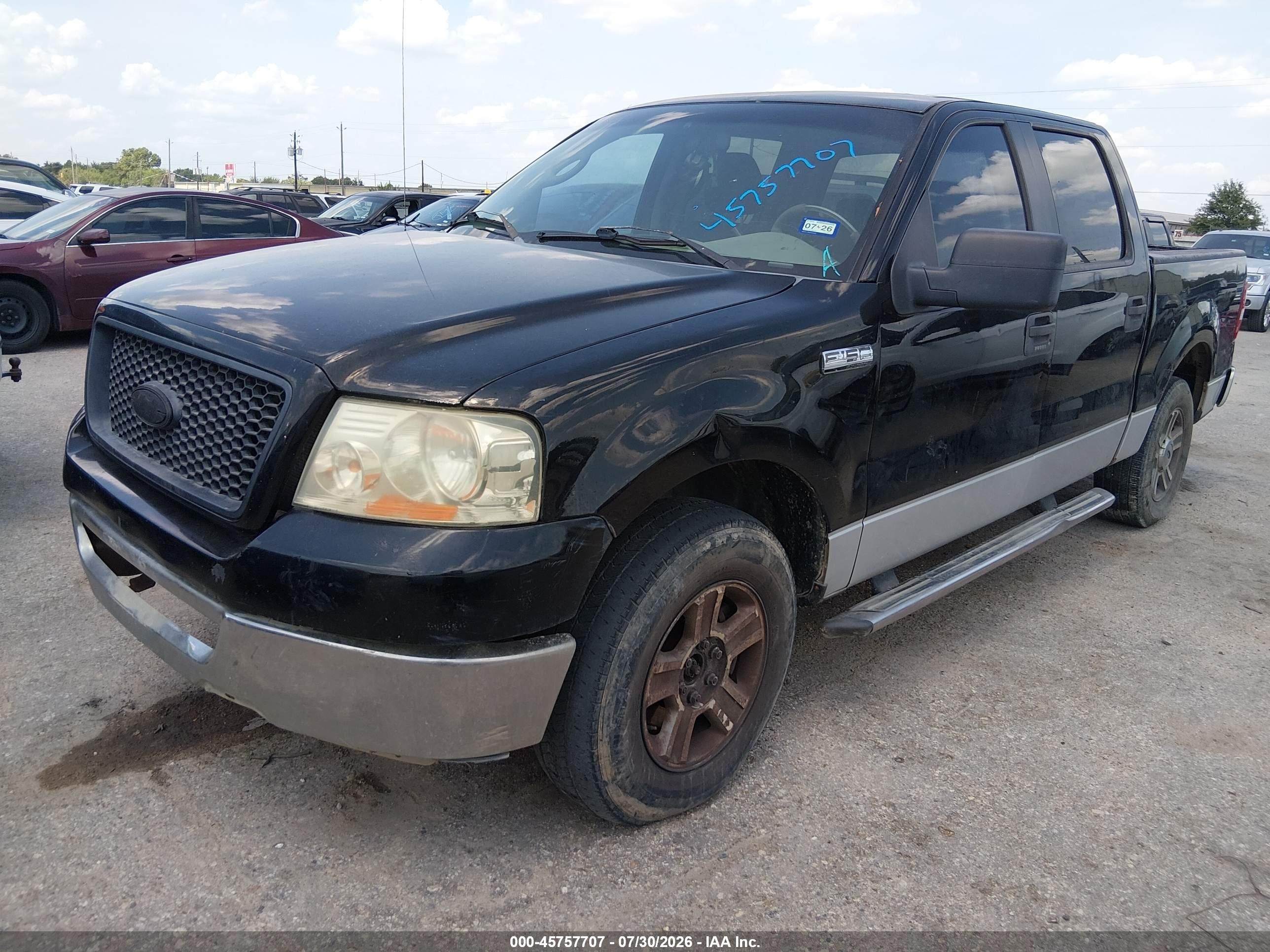 2006 Ford F-150 Xlt Black vin: 1FTRW12W26KD74572