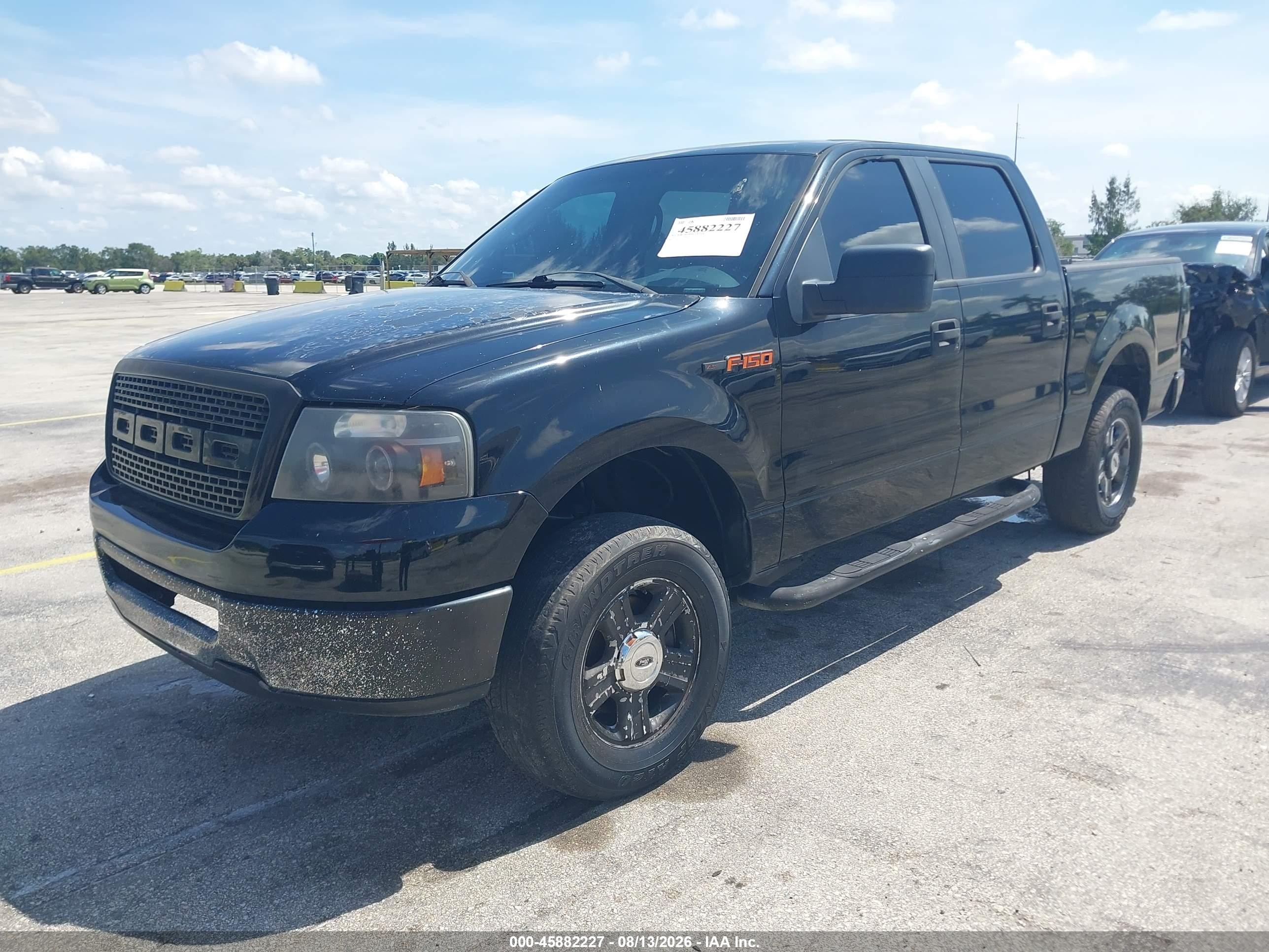 2007 Ford F-150 Xlt Black vin: 1FTRW12W27FA60446