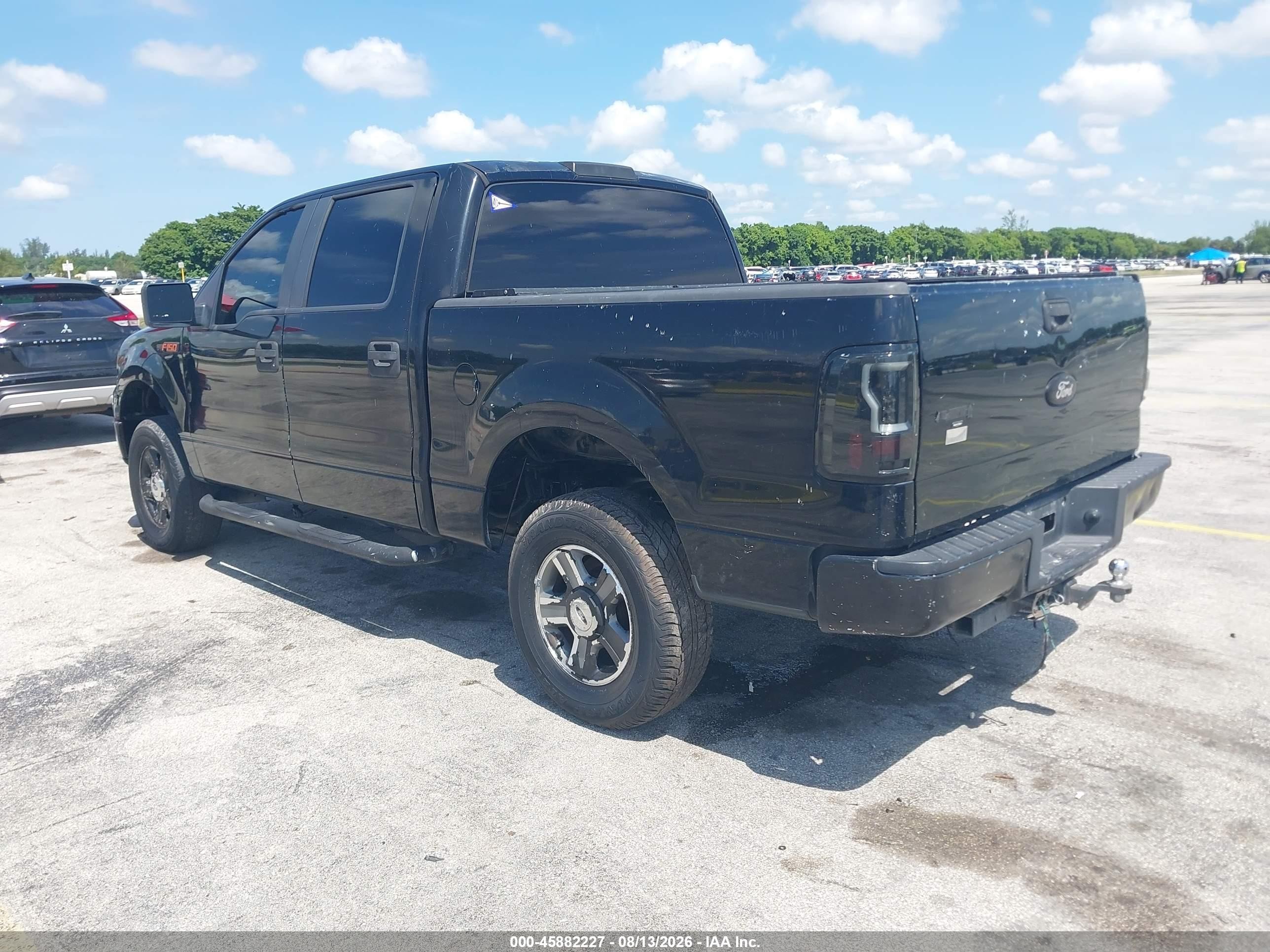 2007 Ford F-150 Xlt Black vin: 1FTRW12W27FA60446