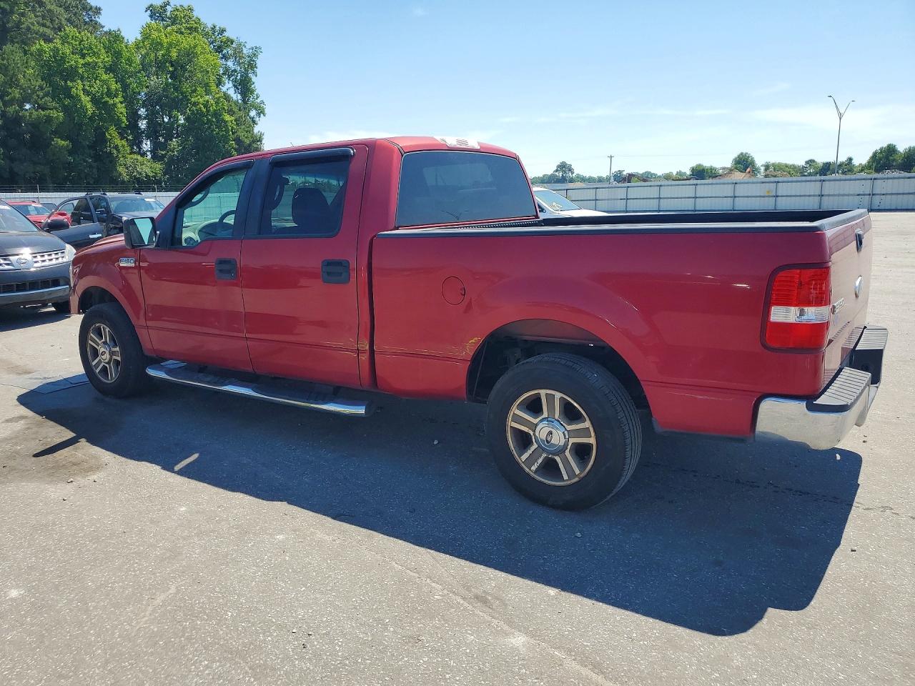 2007 Ford F150 Supercrew Красный vin: 1FTRW12W27FB66718