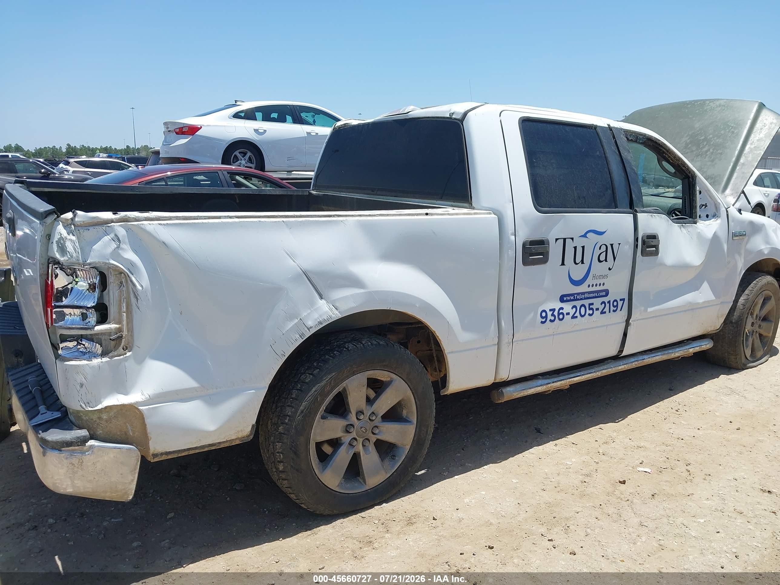 2007 Ford F-150 Xlt White vin: 1FTRW12W27KC72853