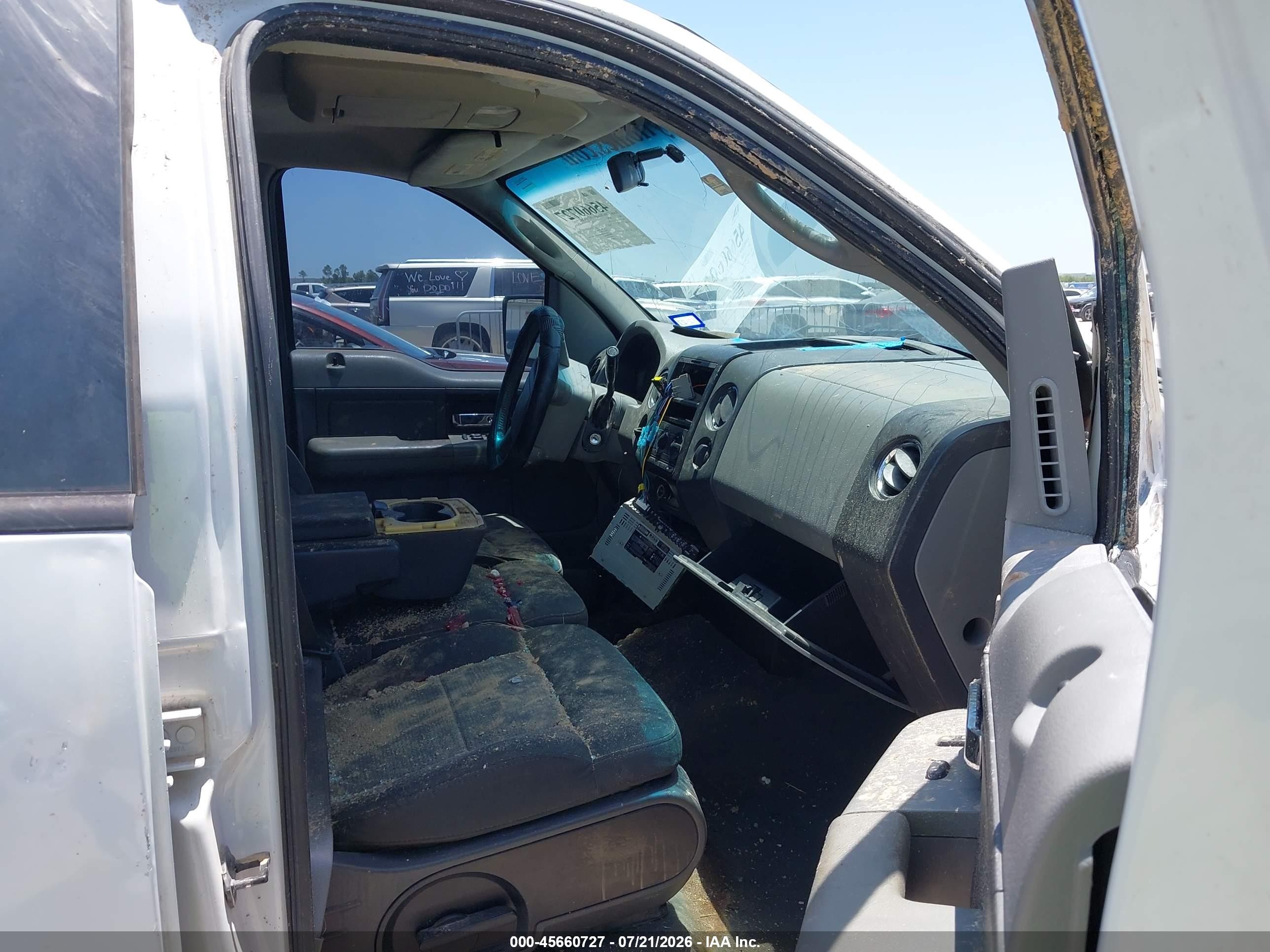 2007 Ford F-150 Xlt White vin: 1FTRW12W27KC72853