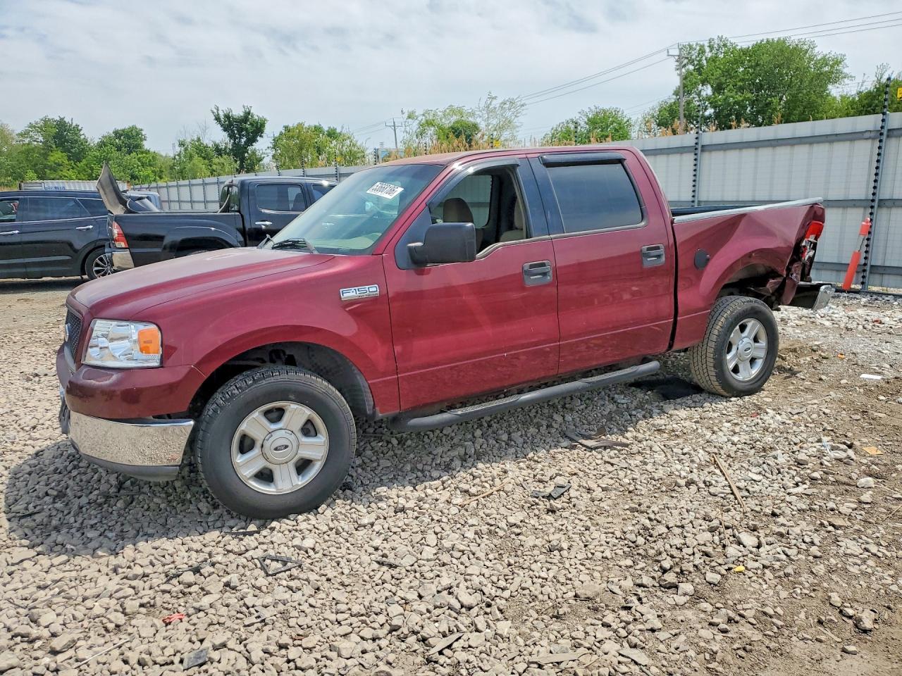2004 Ford F150 Supercrew Burgundy vin: 1FTRW12W34KC44023