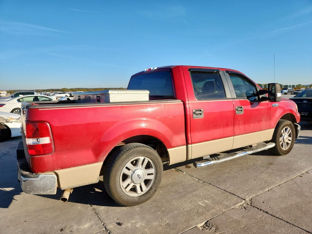 2007 Ford F150 Supercrew Red vin: 1FTRW12W37KD05004