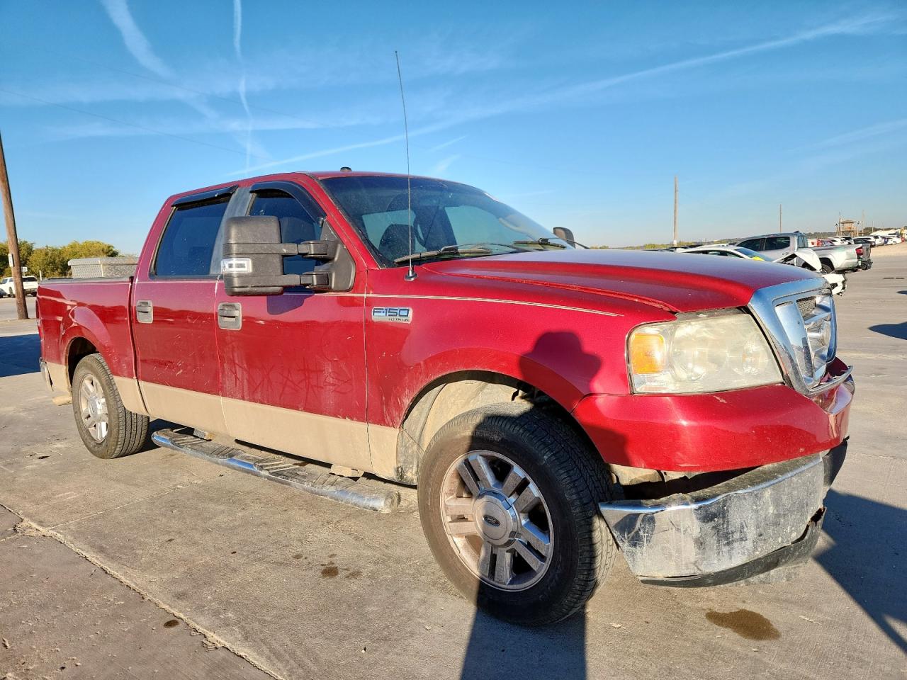 2007 Ford F150 Supercrew Red vin: 1FTRW12W37KD05004