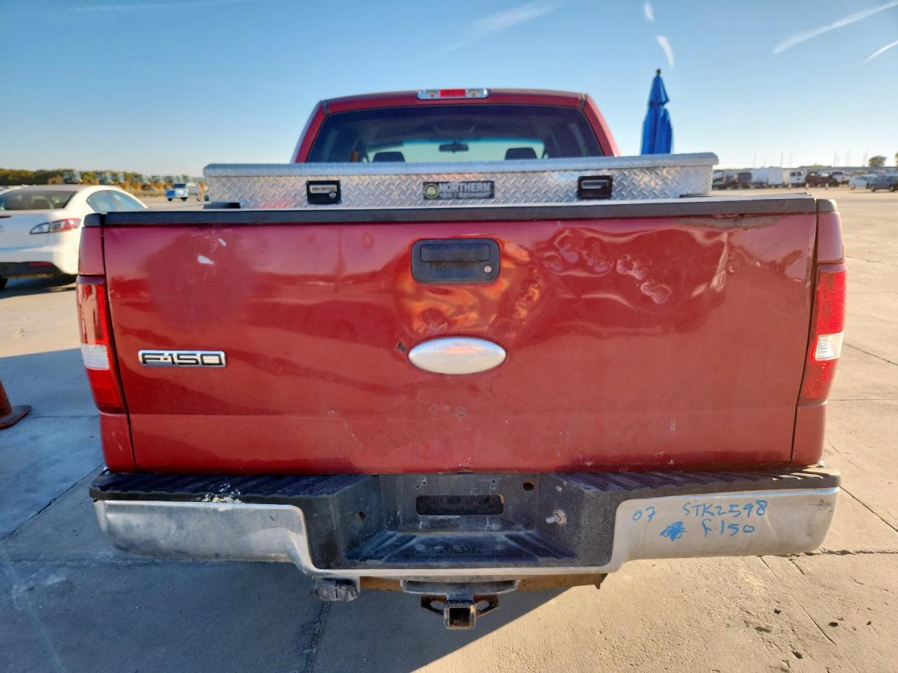 2007 Ford F150 Supercrew Red vin: 1FTRW12W37KD05004