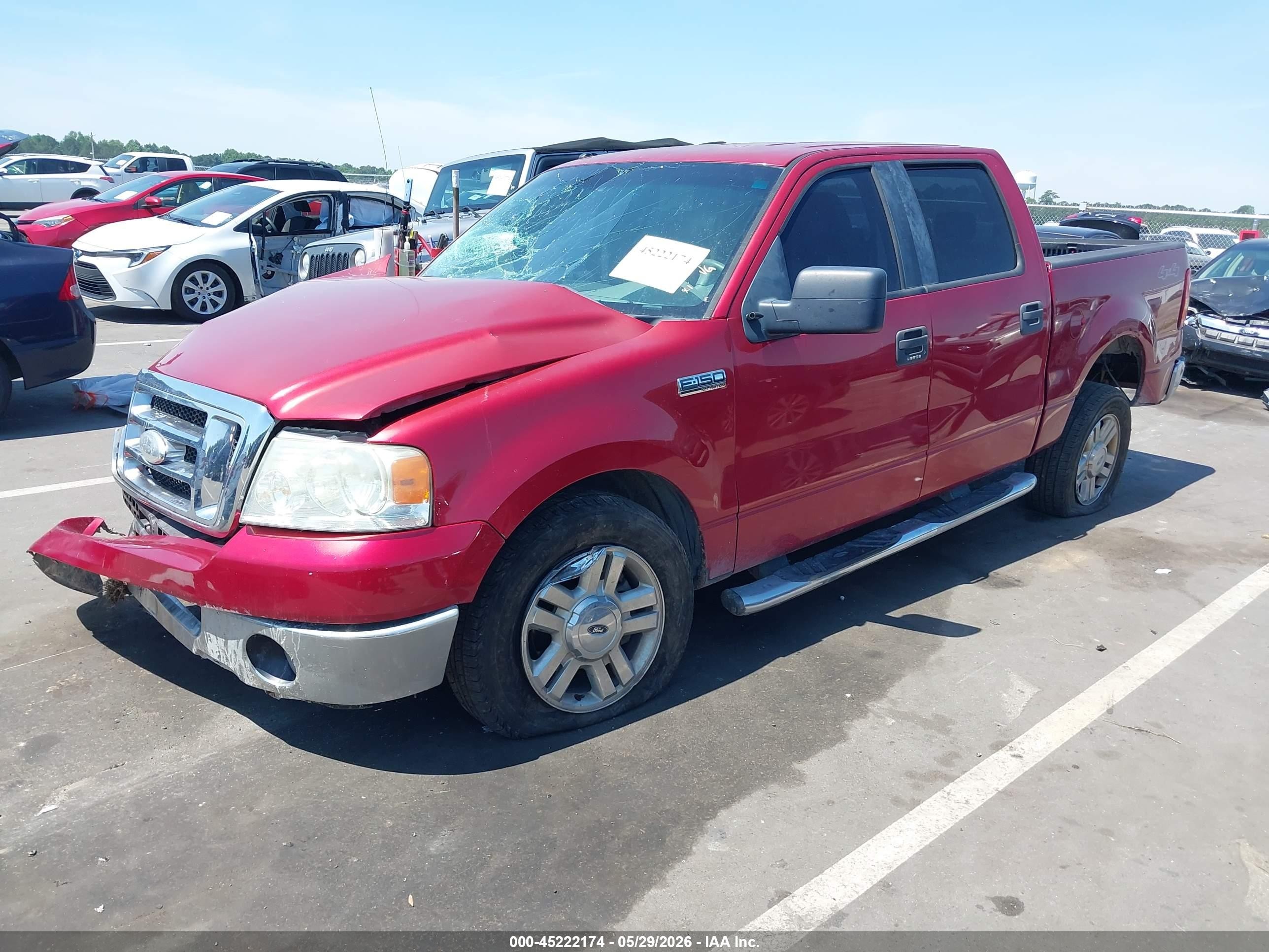 2008 Ford F-150 60th Anniversary/fx2/xl/xlt Красный vin: 1FTRW12W38FA19910