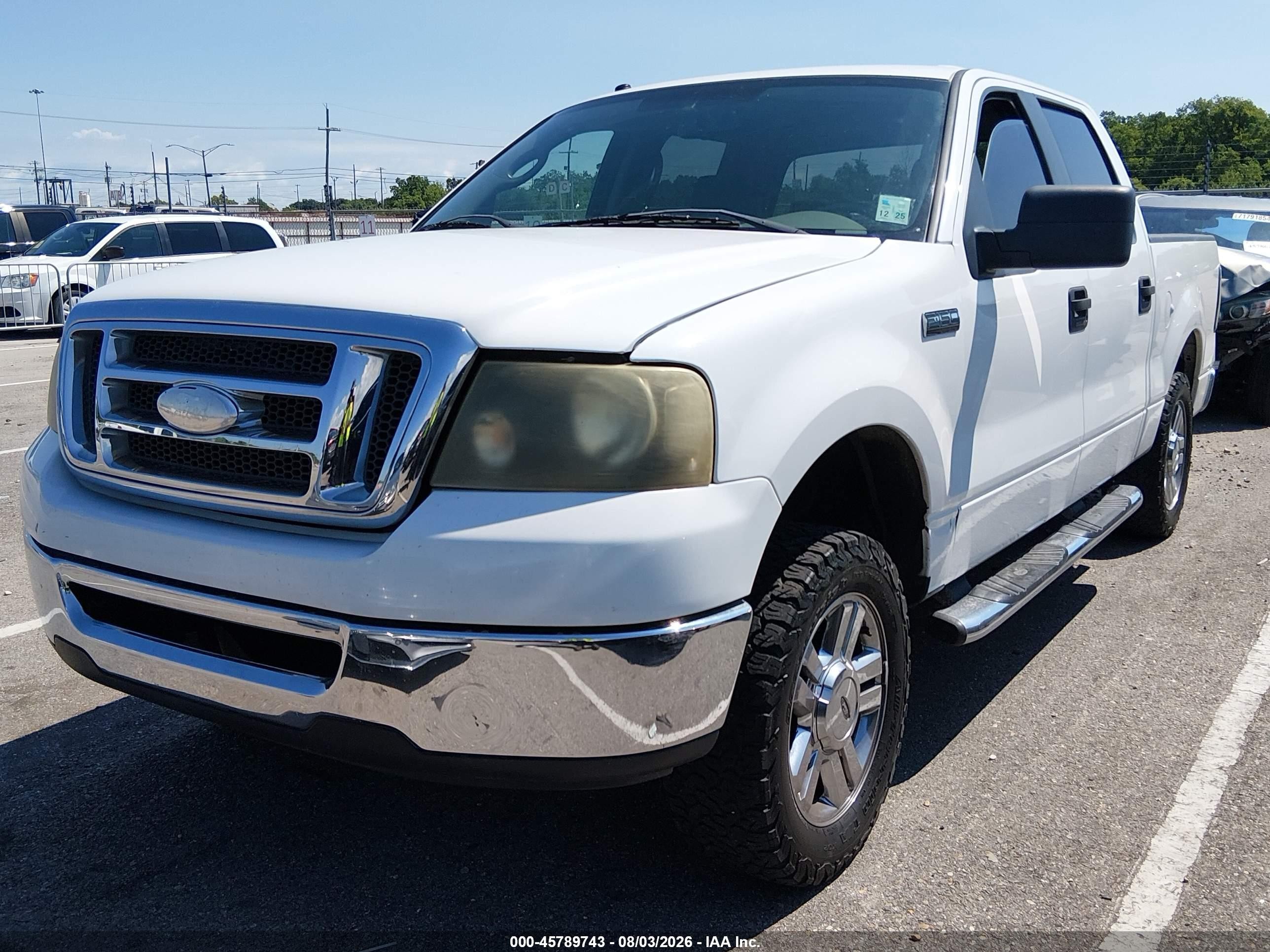 2008 Ford F-150 60th Anniversary/fx2/xl/xlt White vin: 1FTRW12W38FB82315