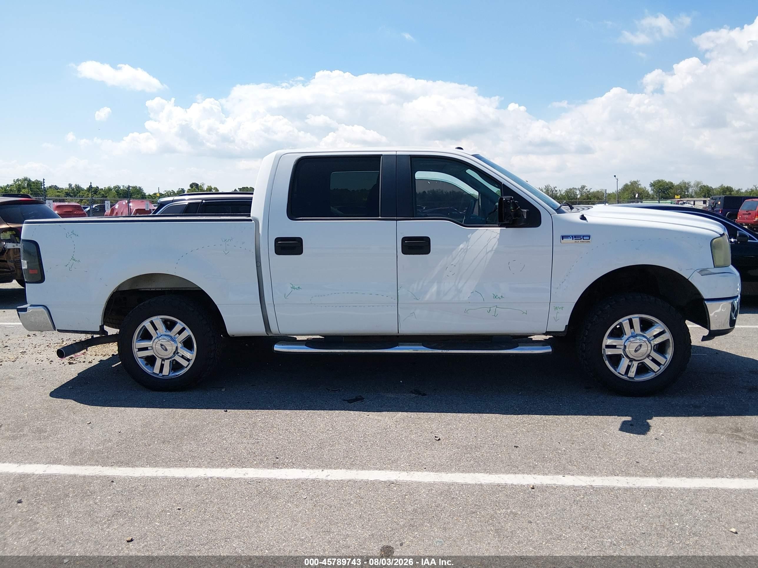 2008 Ford F-150 60th Anniversary/fx2/xl/xlt White vin: 1FTRW12W38FB82315