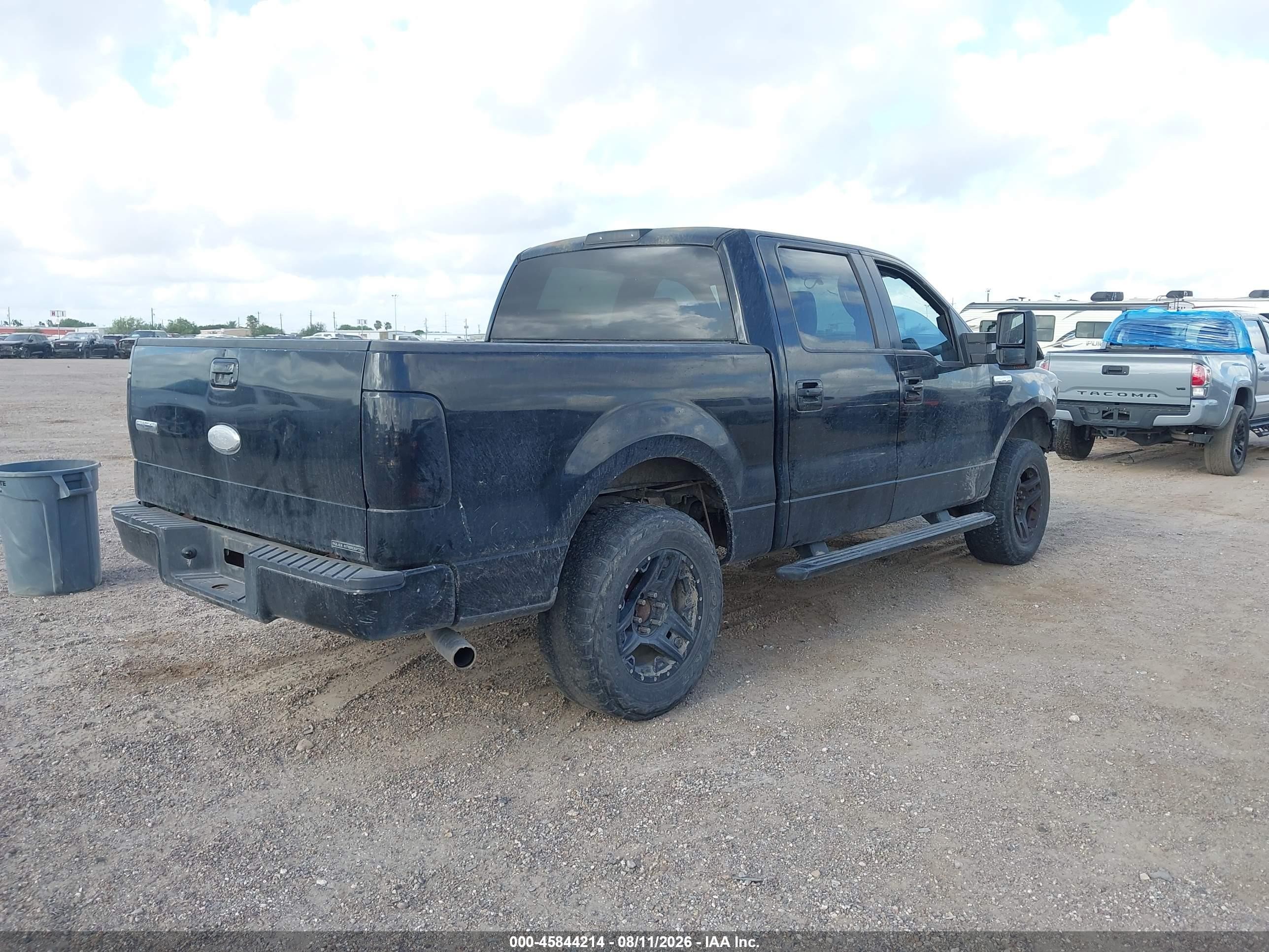 2008 Ford F-150 Xlt Black vin: 1FTRW12W38KB81401
