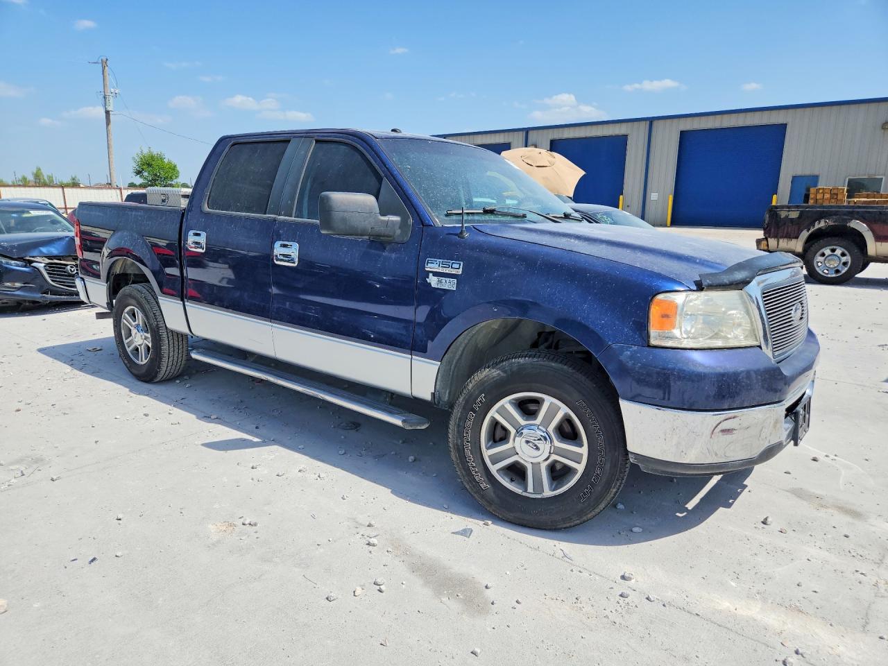 2007 Ford F150 Supercrew Blue vin: 1FTRW12W47FA18165