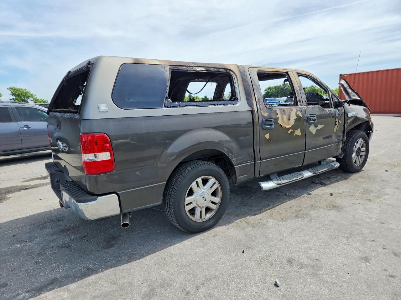 2007 Ford F150 Supercrew Gray vin: 1FTRW12W47FB41142