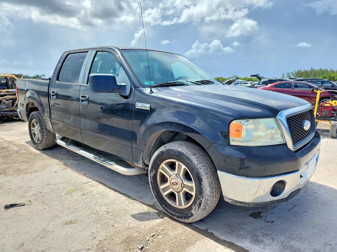 2007 Ford F150 Supercrew Black vin: 1FTRW12W47FB68180