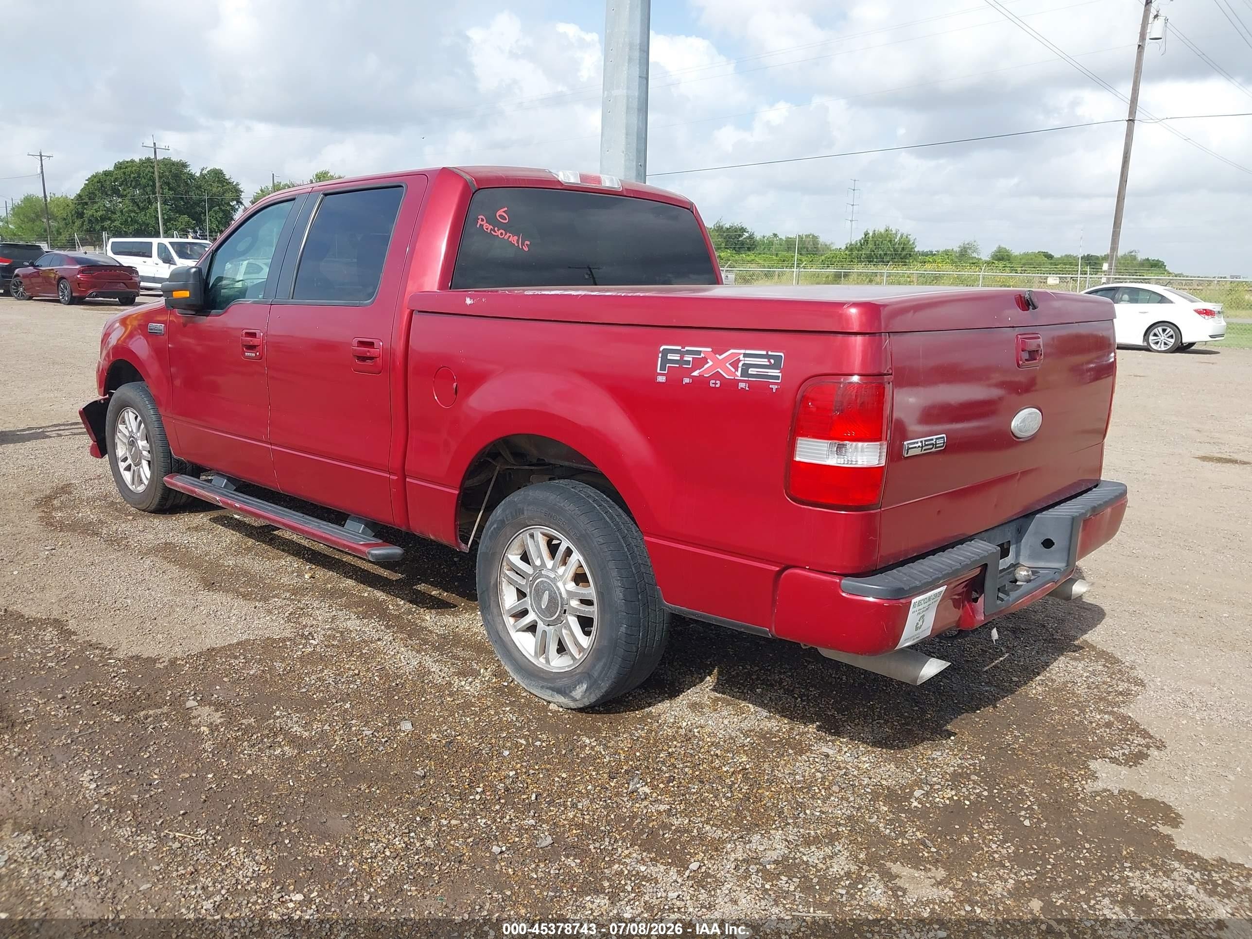 2007 Ford F-150 Fx2/xlt Red vin: 1FTRW12W47KD18926