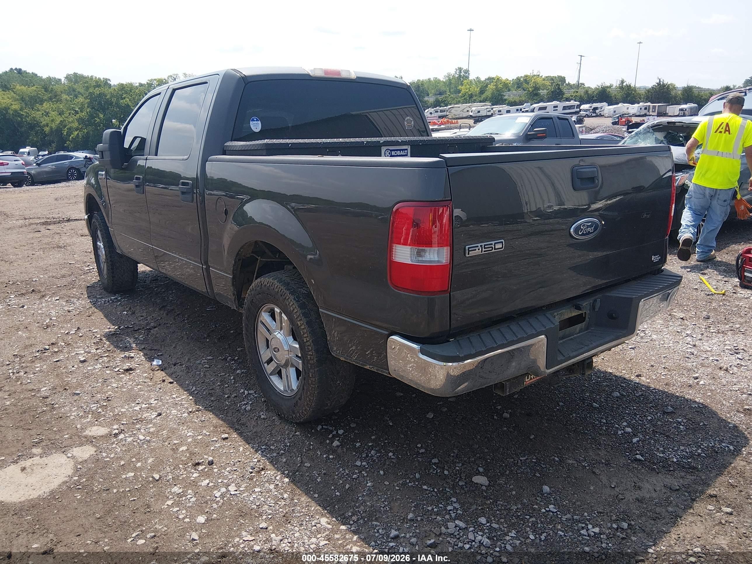 2007 Ford F-150 Xlt Black vin: 1FTRW12W47KD50677