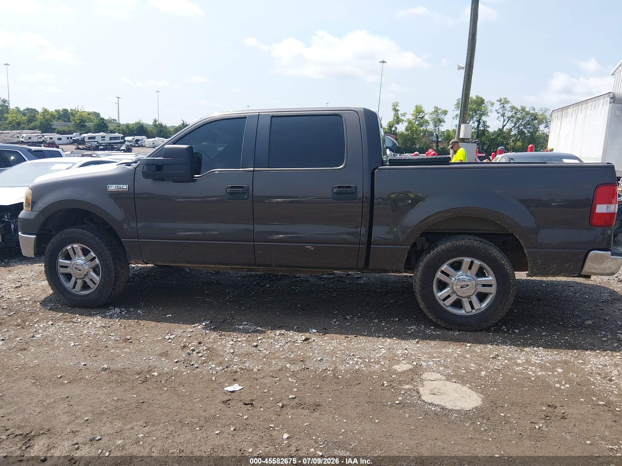 2007 Ford F-150 Xlt Black vin: 1FTRW12W47KD50677