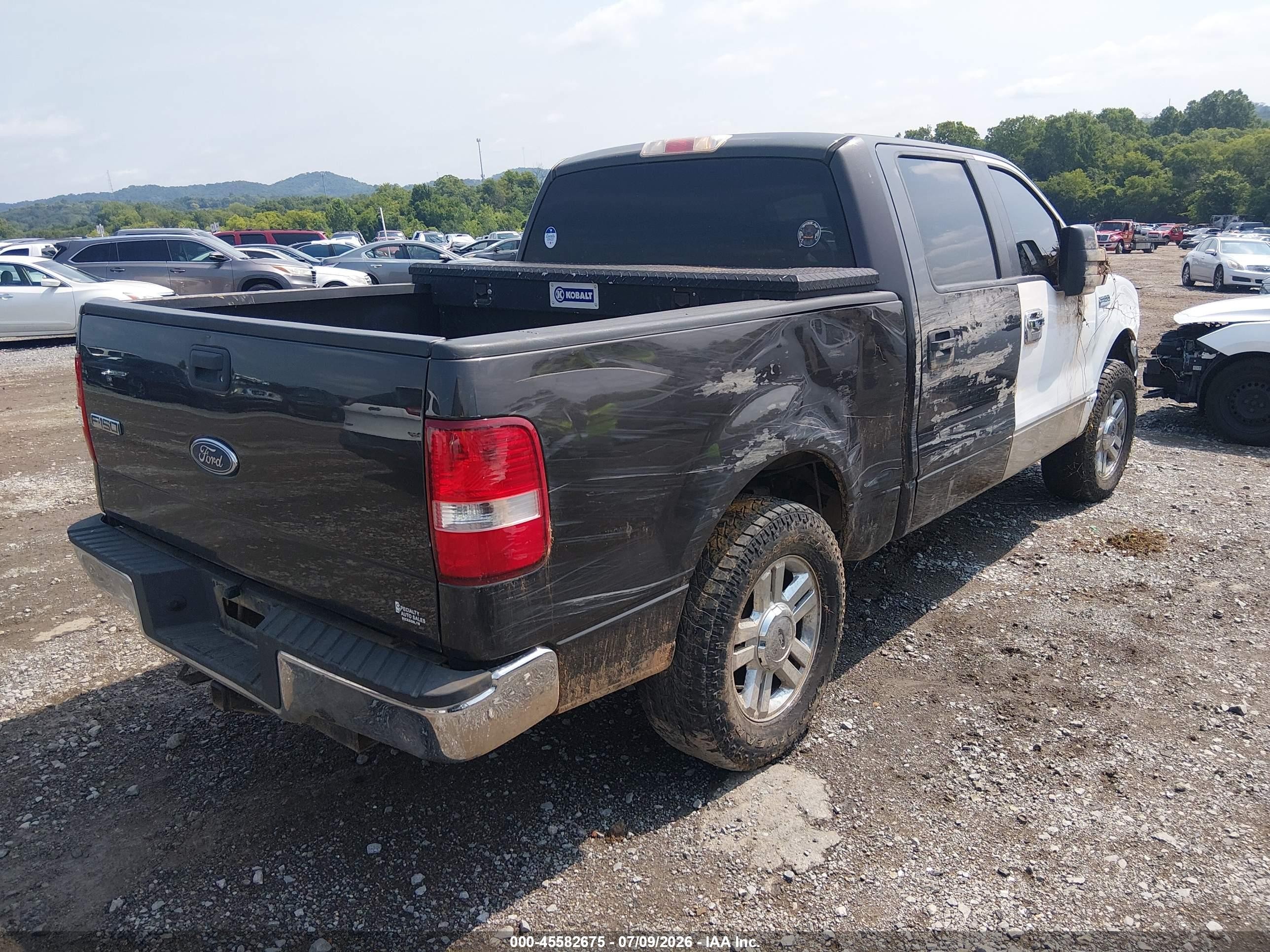 2007 Ford F-150 Xlt Black vin: 1FTRW12W47KD50677