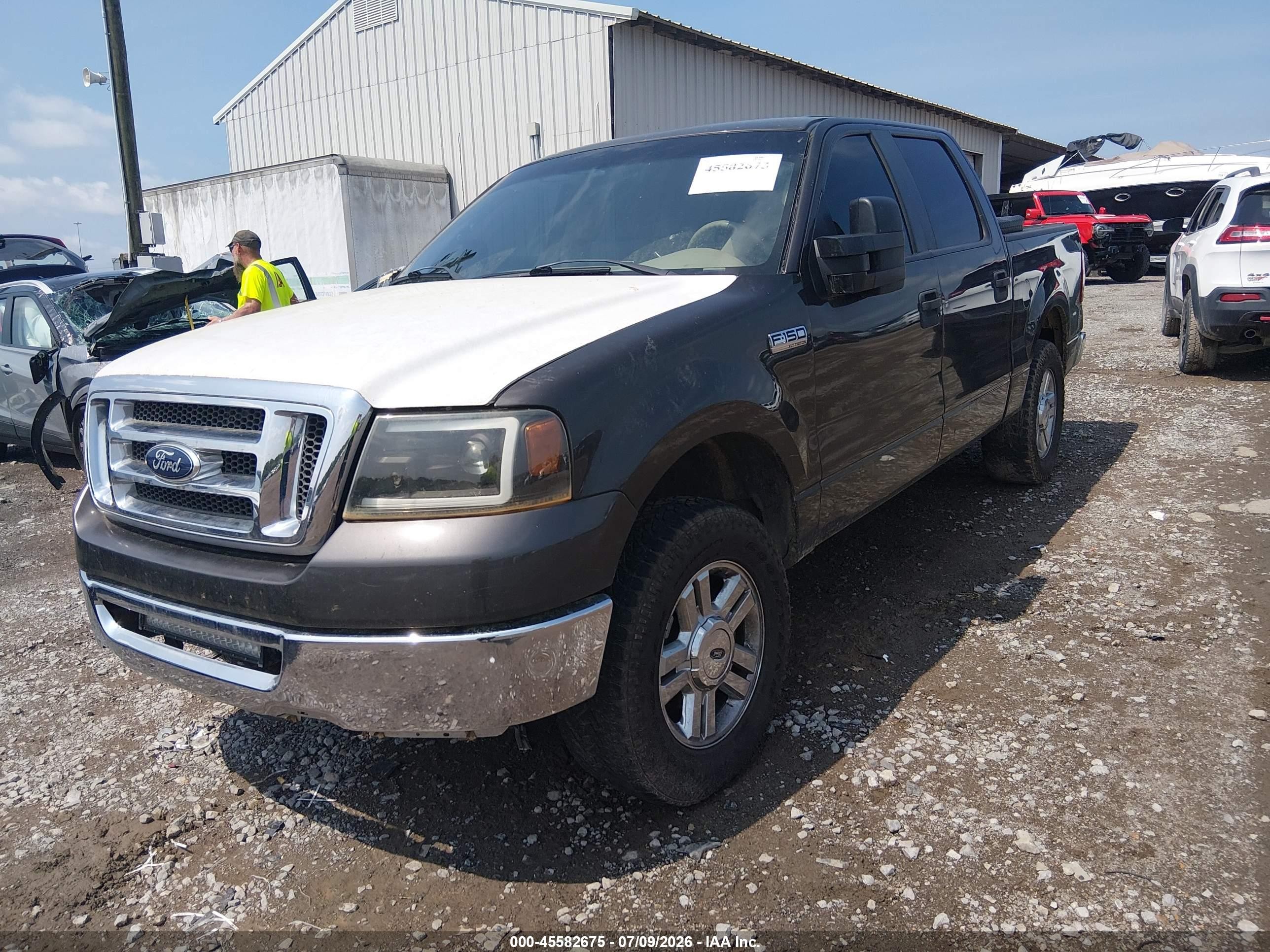 2007 Ford F-150 Xlt Black vin: 1FTRW12W47KD50677