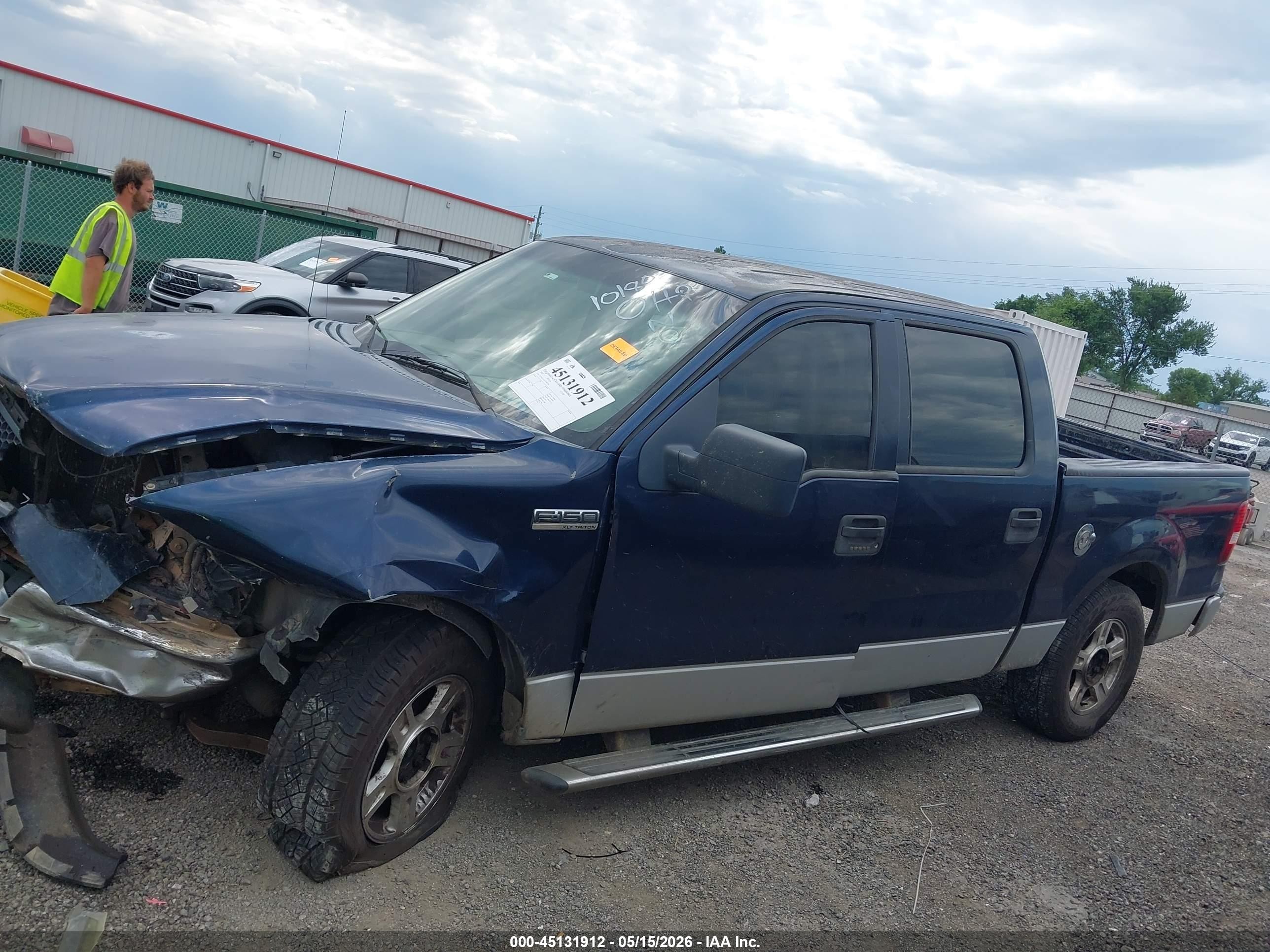 2005 Ford F-150 Xlt Blue vin: 1FTRW12W55FB40756