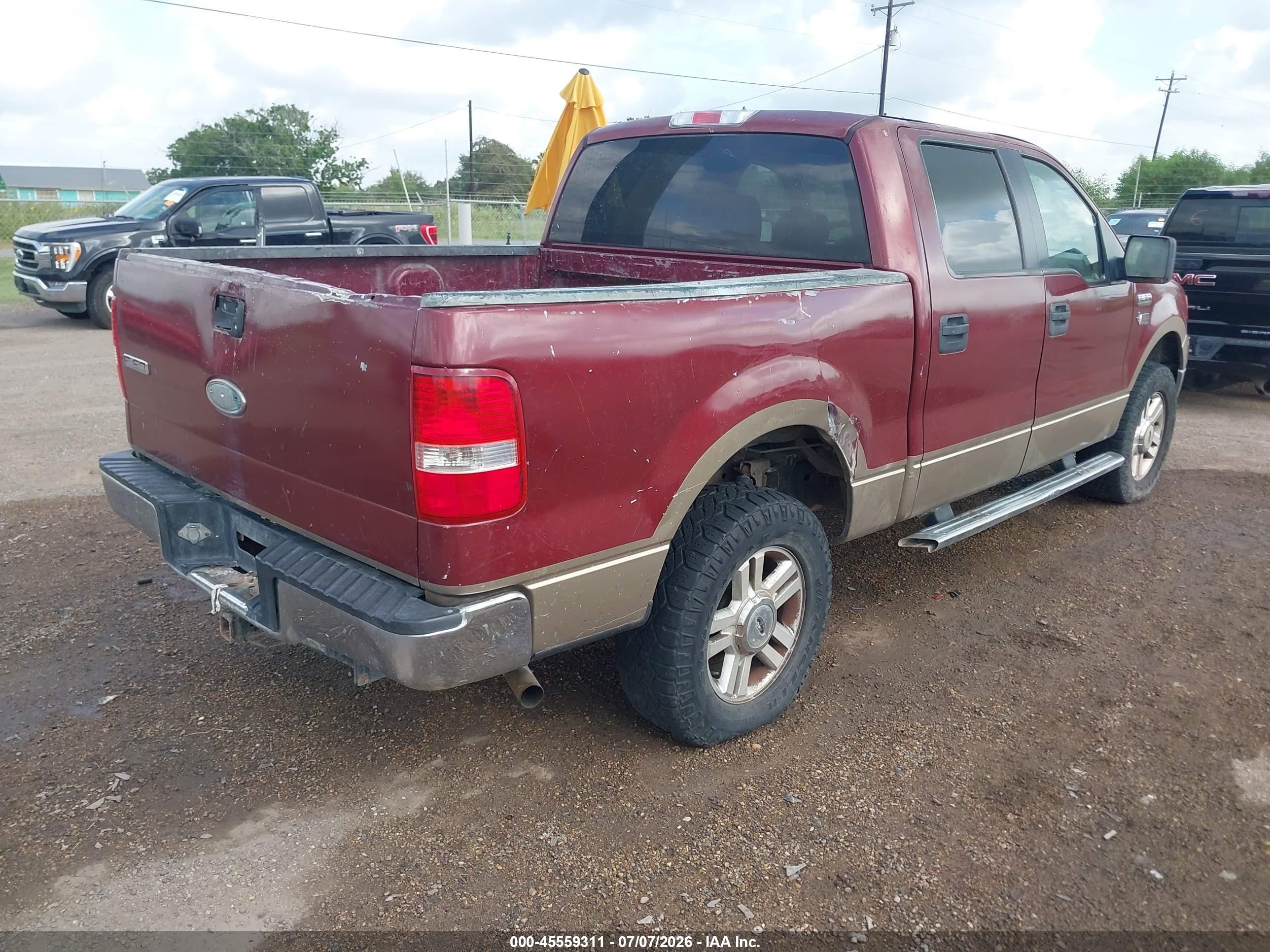 2005 Ford F-150 Xlt Red vin: 1FTRW12W55KE92386