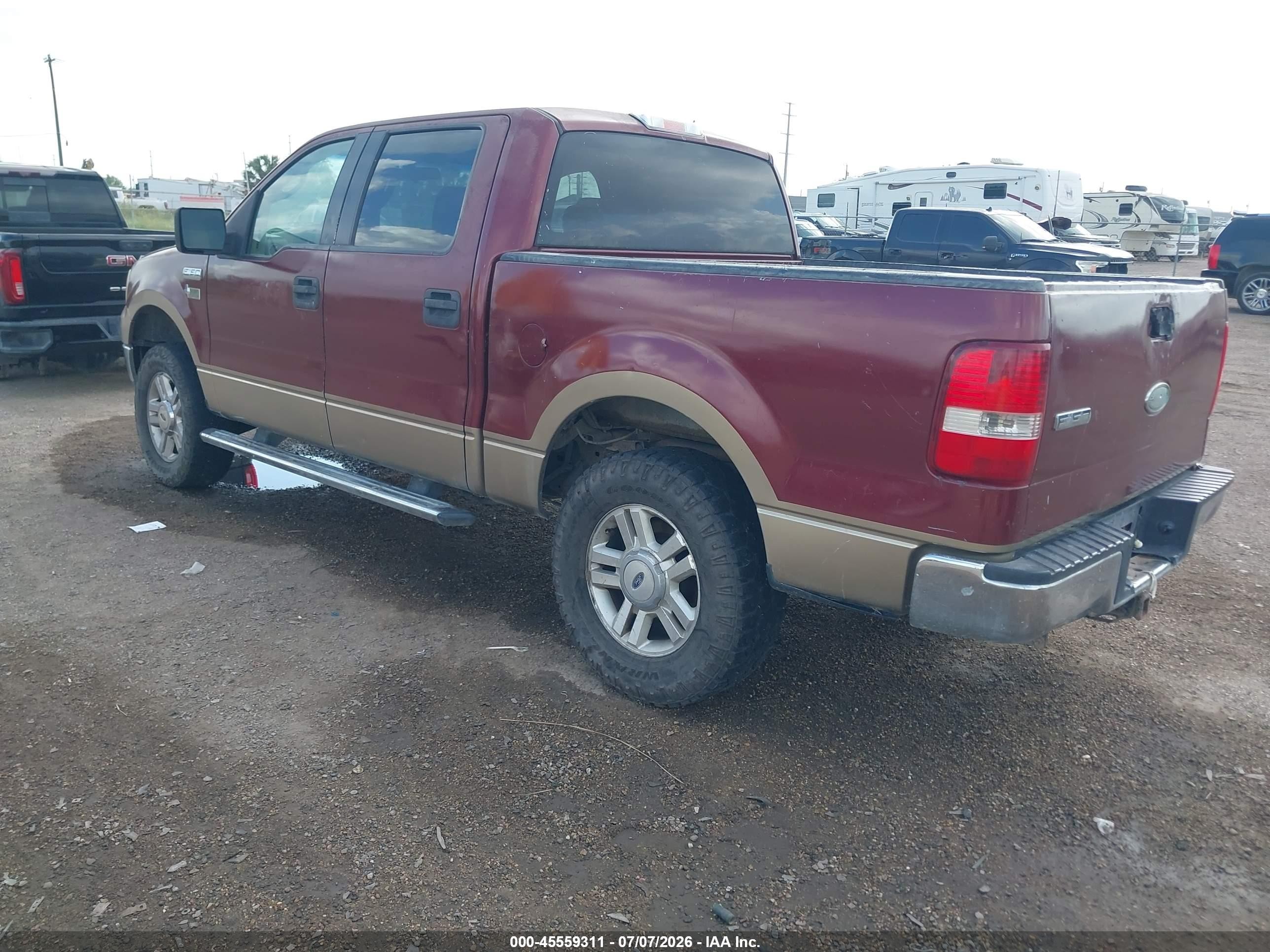 2005 Ford F-150 Xlt Red vin: 1FTRW12W55KE92386